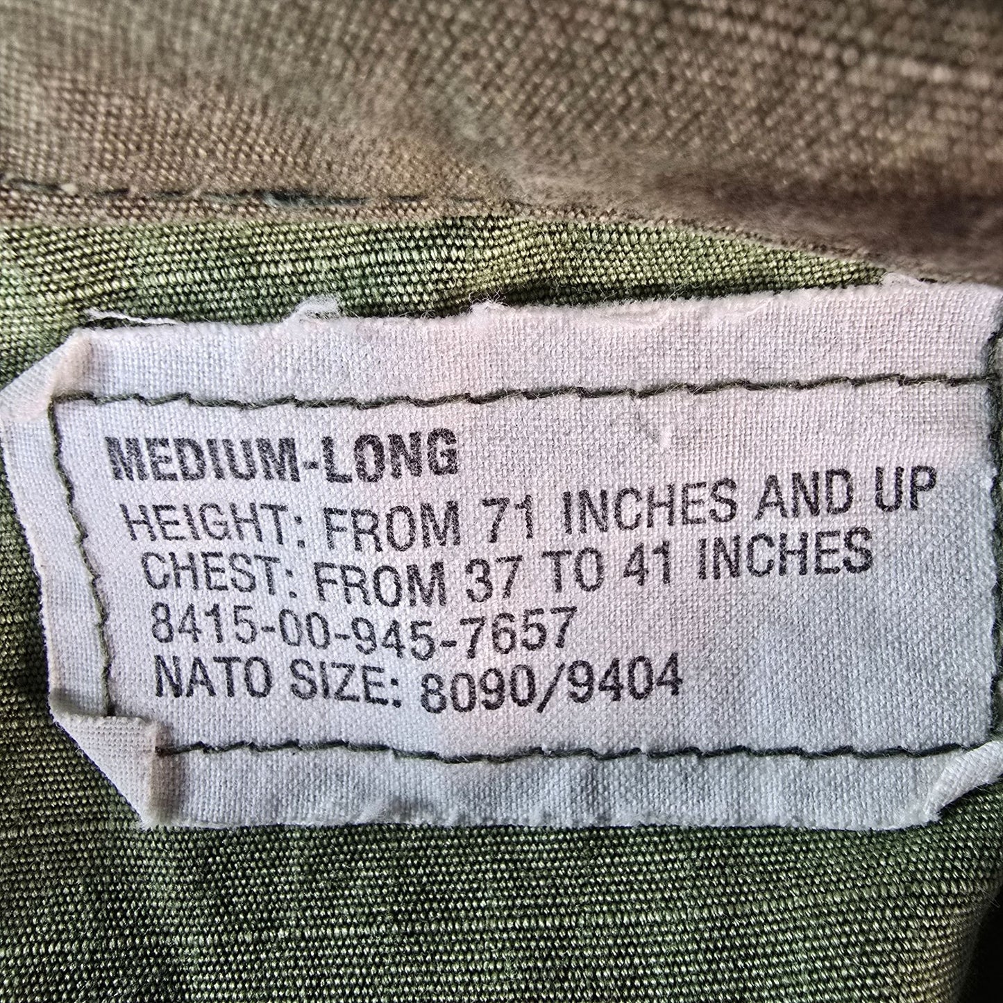 Vintage 1978 USMC ERDL Camouflage RDF Combat Uniform Jacket (Medium-Long)