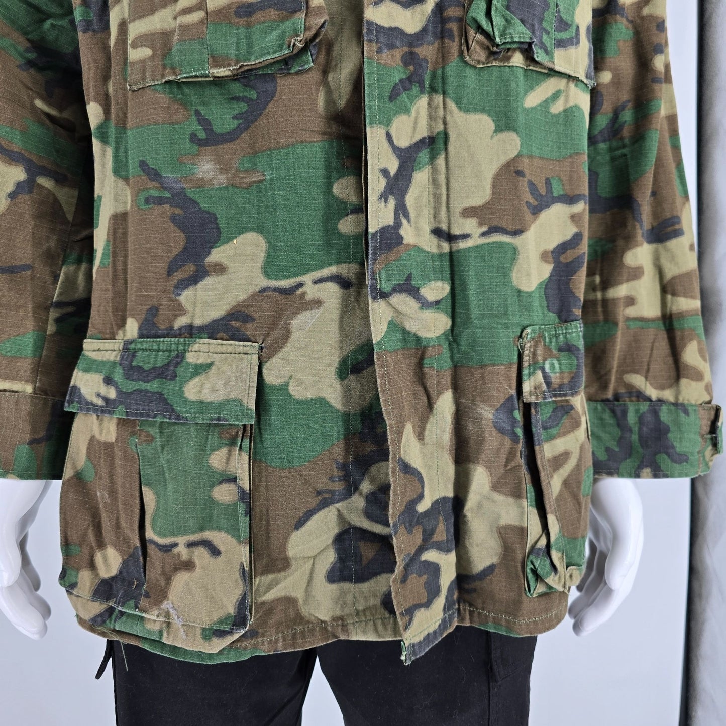 Vintage 1978 USMC ERDL Camouflage RDF Combat Uniform Jacket (Medium-Long)
