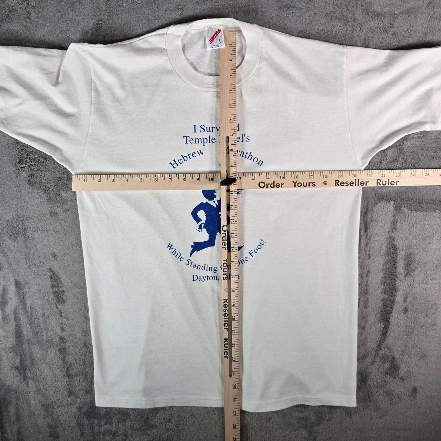 Vintage 1990s Jerzees Temple Israel's Hebrew Marathon Dayton Ohio, T-Shirt (M/L)