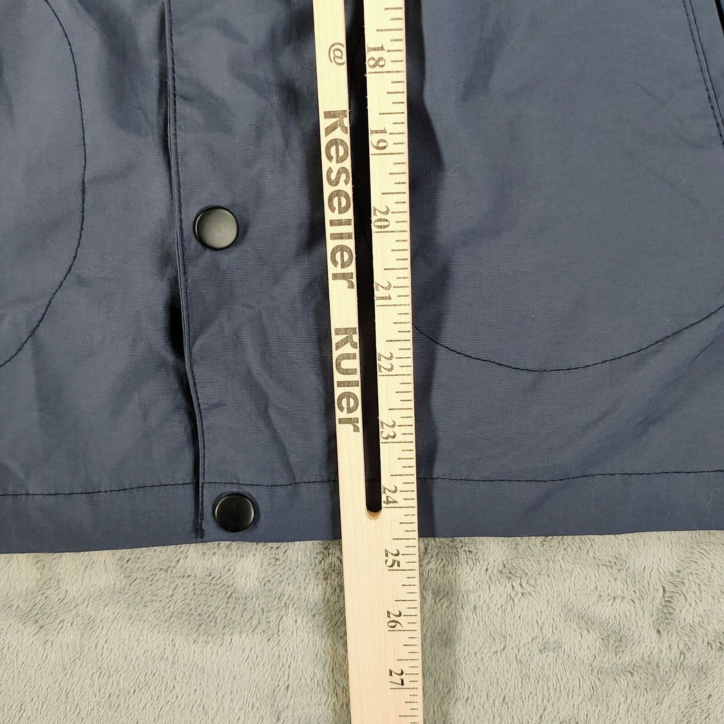 NWT O'Neill Boy's Navy Blue Roster Franchise Nylon Snap Front Jacket (Large)