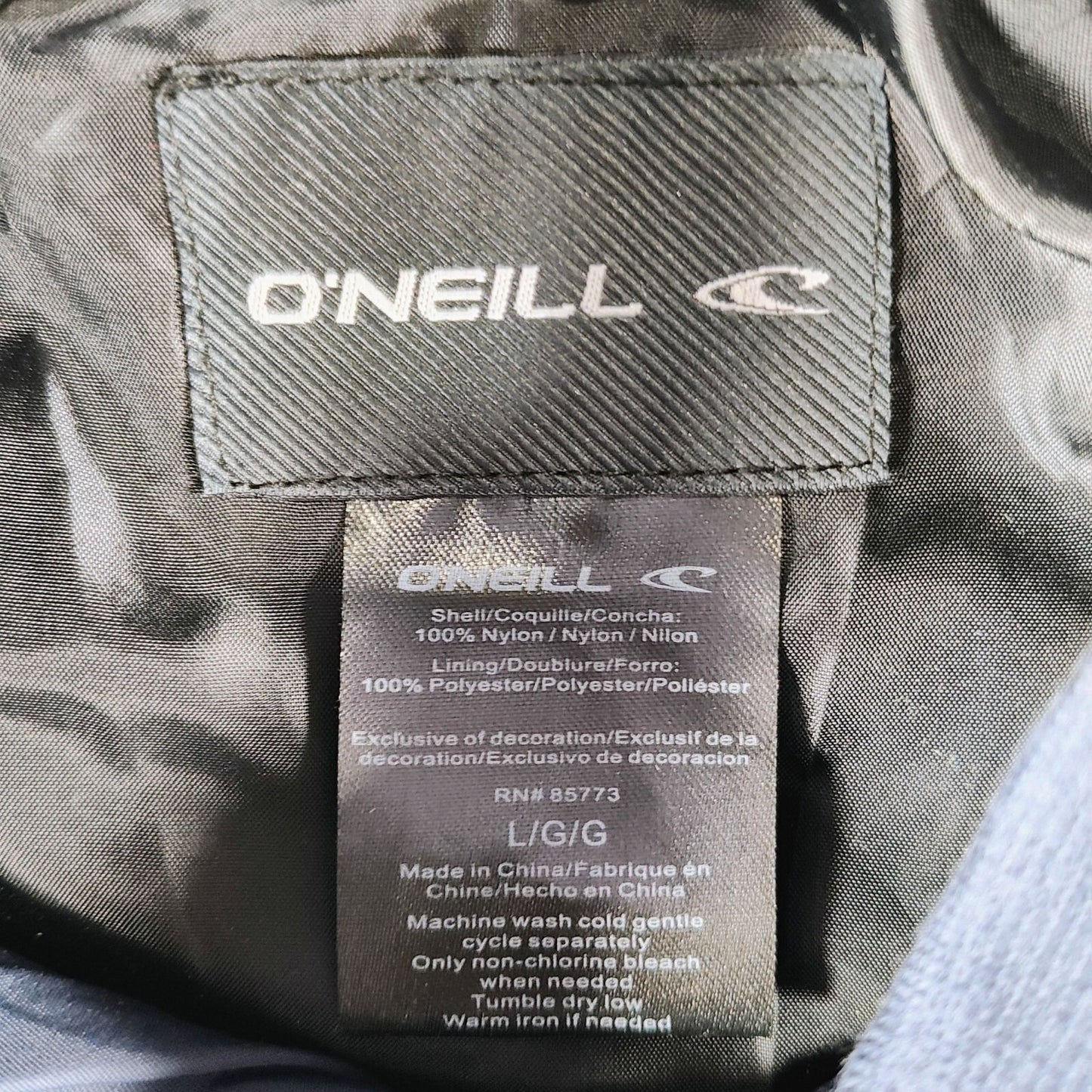 NWT O'Neill Boy's Navy Blue Roster Franchise Nylon Snap Front Jacket (Large)