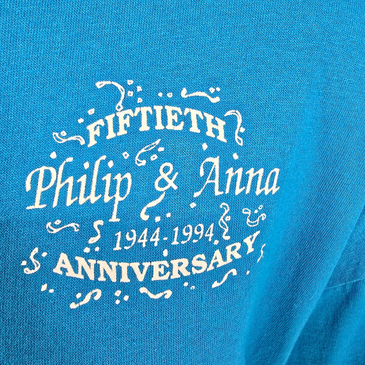 Vintage 1994 Hef-T Philip & Anna 50th Wedding Anniversary T-Shirt (XXXL)