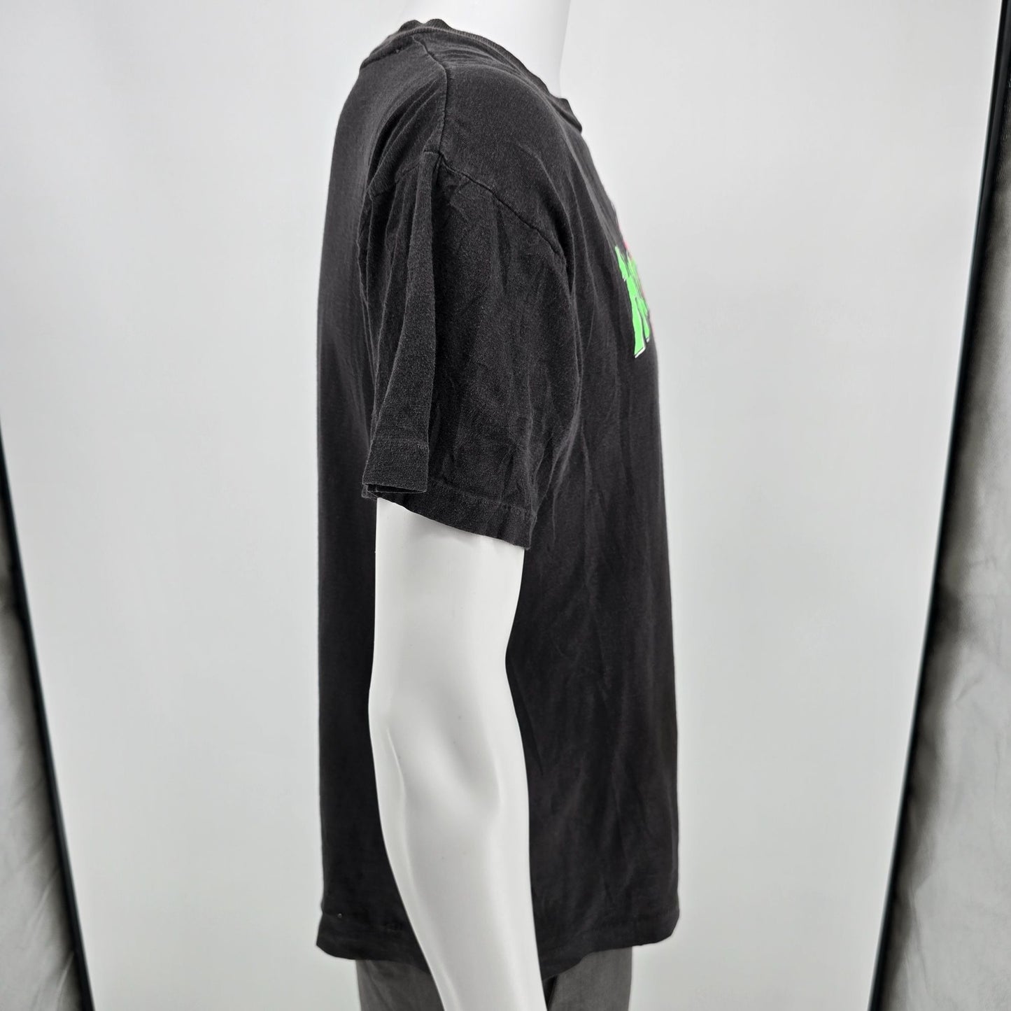 Distressed Vintage 1990s Neon Hard Rock Cafe Aruba Single Stitch T-Shirt (L)