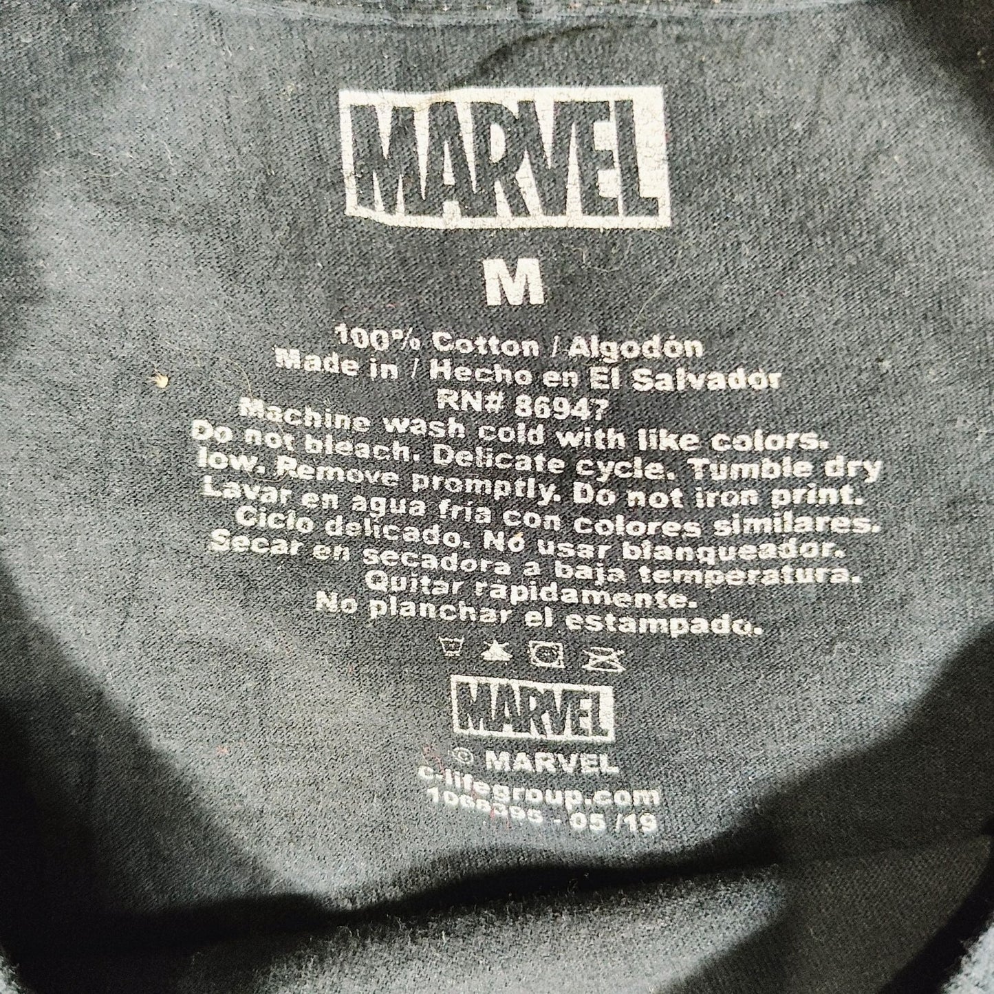 Marvel Deadpool "I'm Sorry Did I Offend You?" Black  Graphic T-Shirt (M) *Flaw*