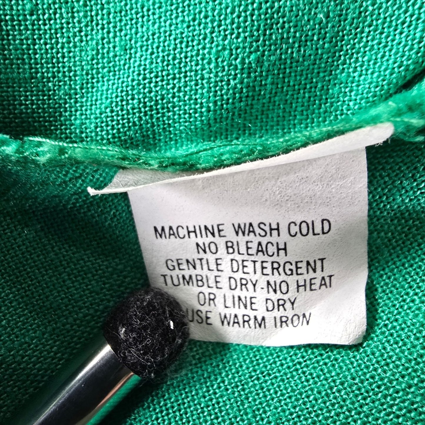 Vintage 1980s Caron Chicago Kelly Green Button-Front Dress (Medium Petite)