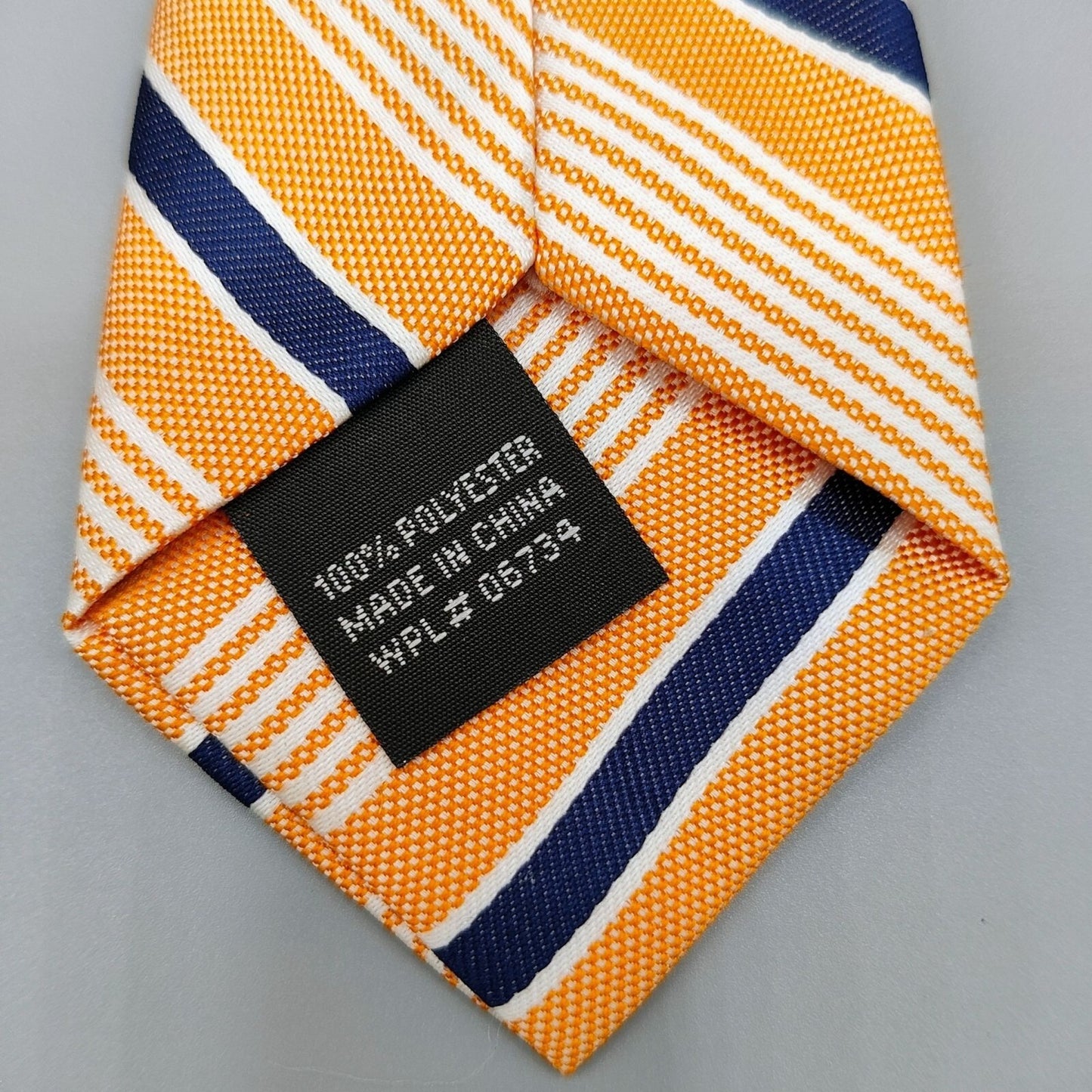 Unbranded Boys Orange, White, and Blue Striped Regimental Clip-on Tie (Ages 2-5)