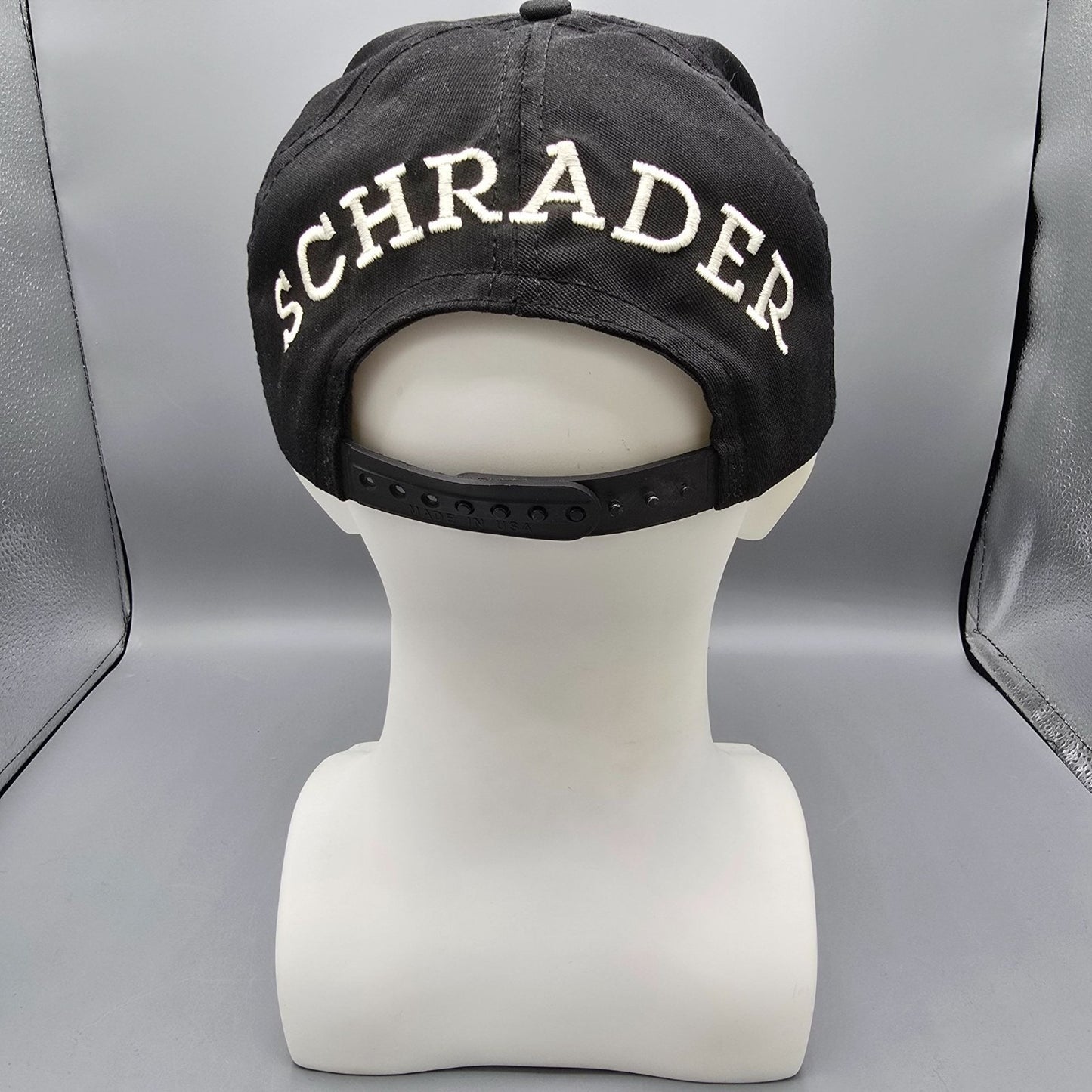 Vintage 1990s NASCAR Ken Schrader #25 Black/Orange/Silver Snapback Hat (OS)
