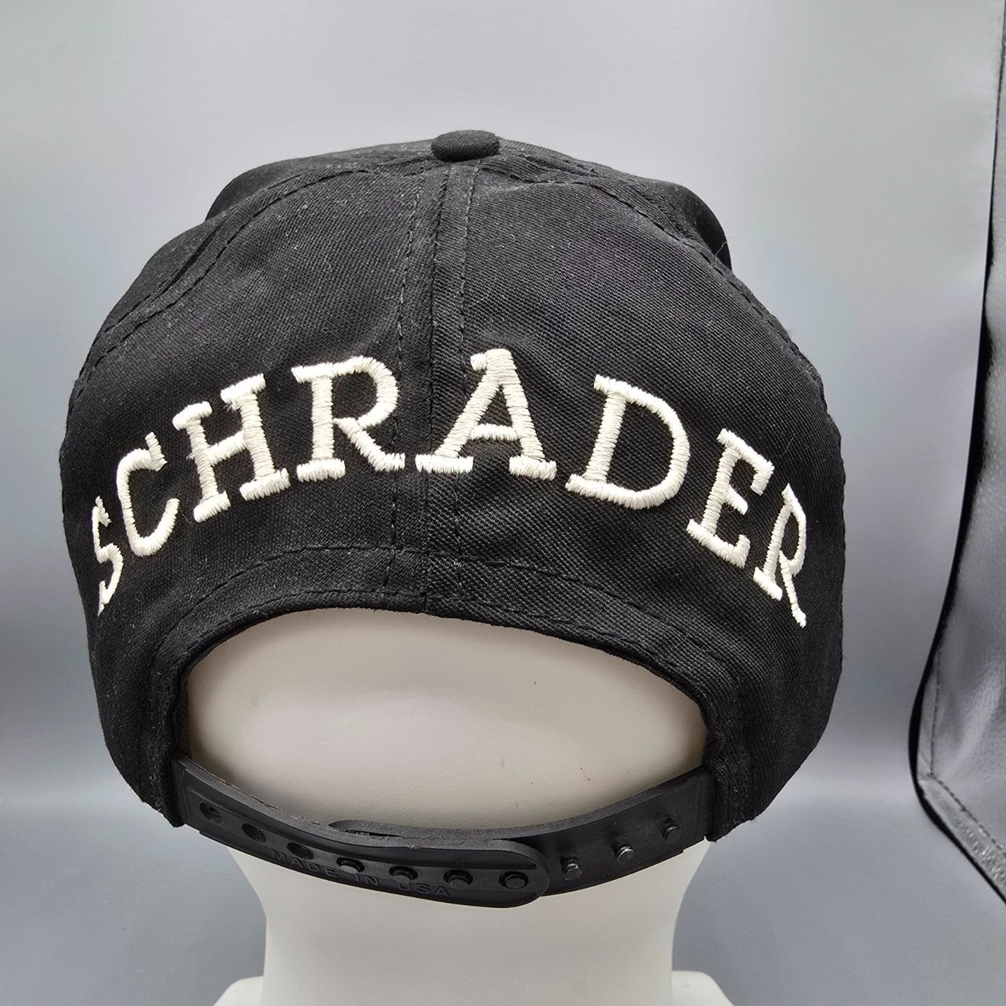 Vintage 1990s NASCAR Ken Schrader #25 Black/Orange/Silver Snapback Hat (OS)