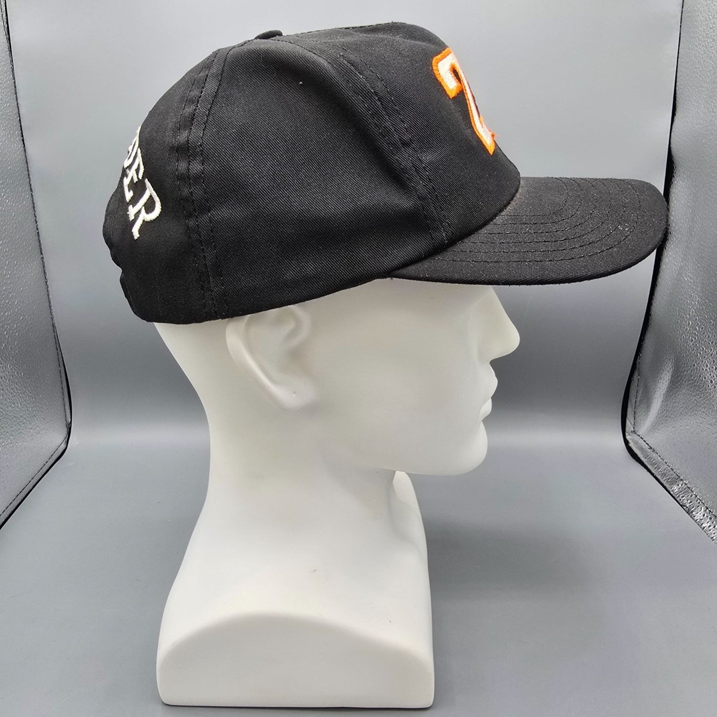 Vintage 1990s NASCAR Ken Schrader #25 Black/Orange/Silver Snapback Hat (OS)