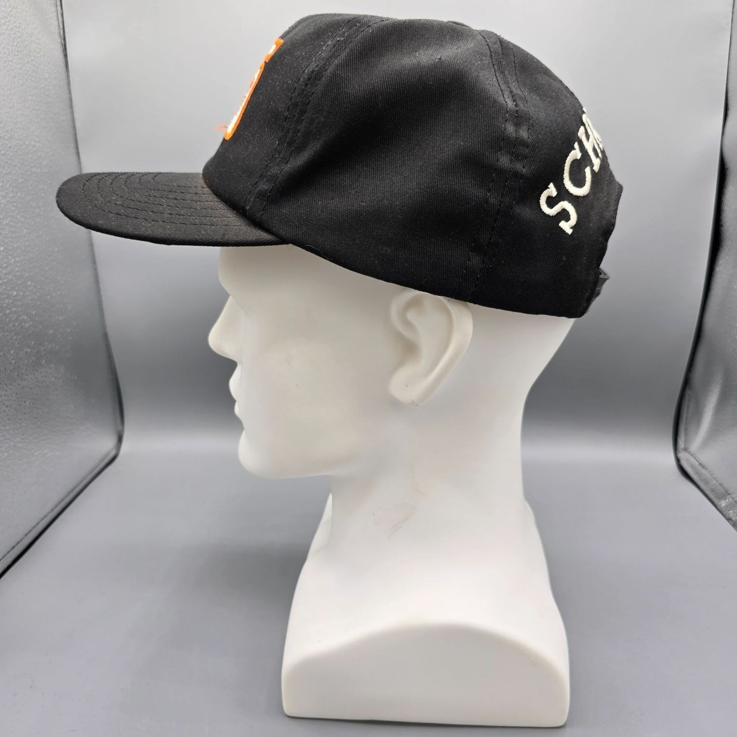 Vintage 1990s NASCAR Ken Schrader #25 Black/Orange/Silver Snapback Hat (OS)