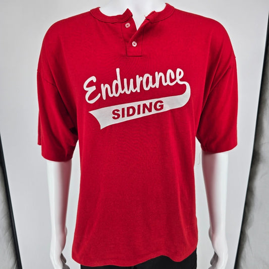 Vintage 1990s Paramount Sportswear "Endurance Siding" Henley T-Shirt (XXL)