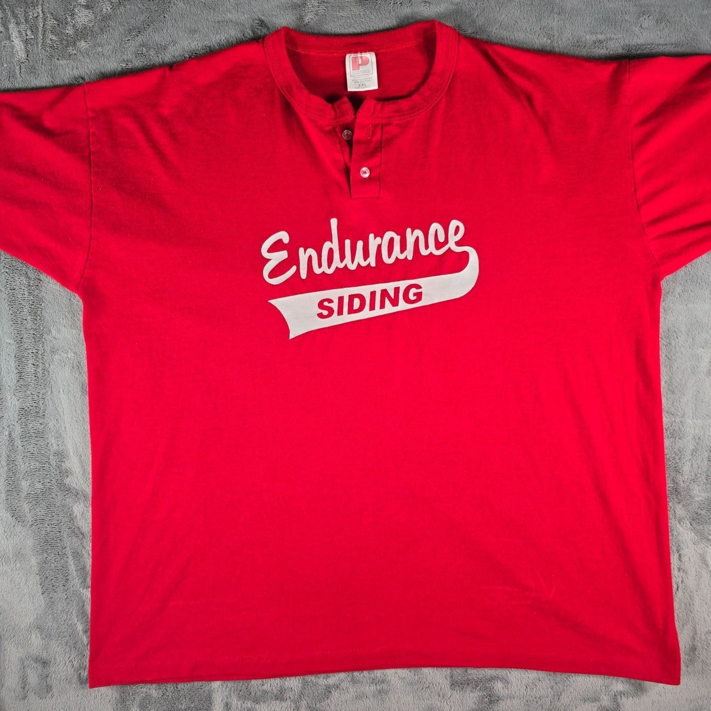 Vintage 1990s Paramount Sportswear "Endurance Siding" Henley T-Shirt (XXL)