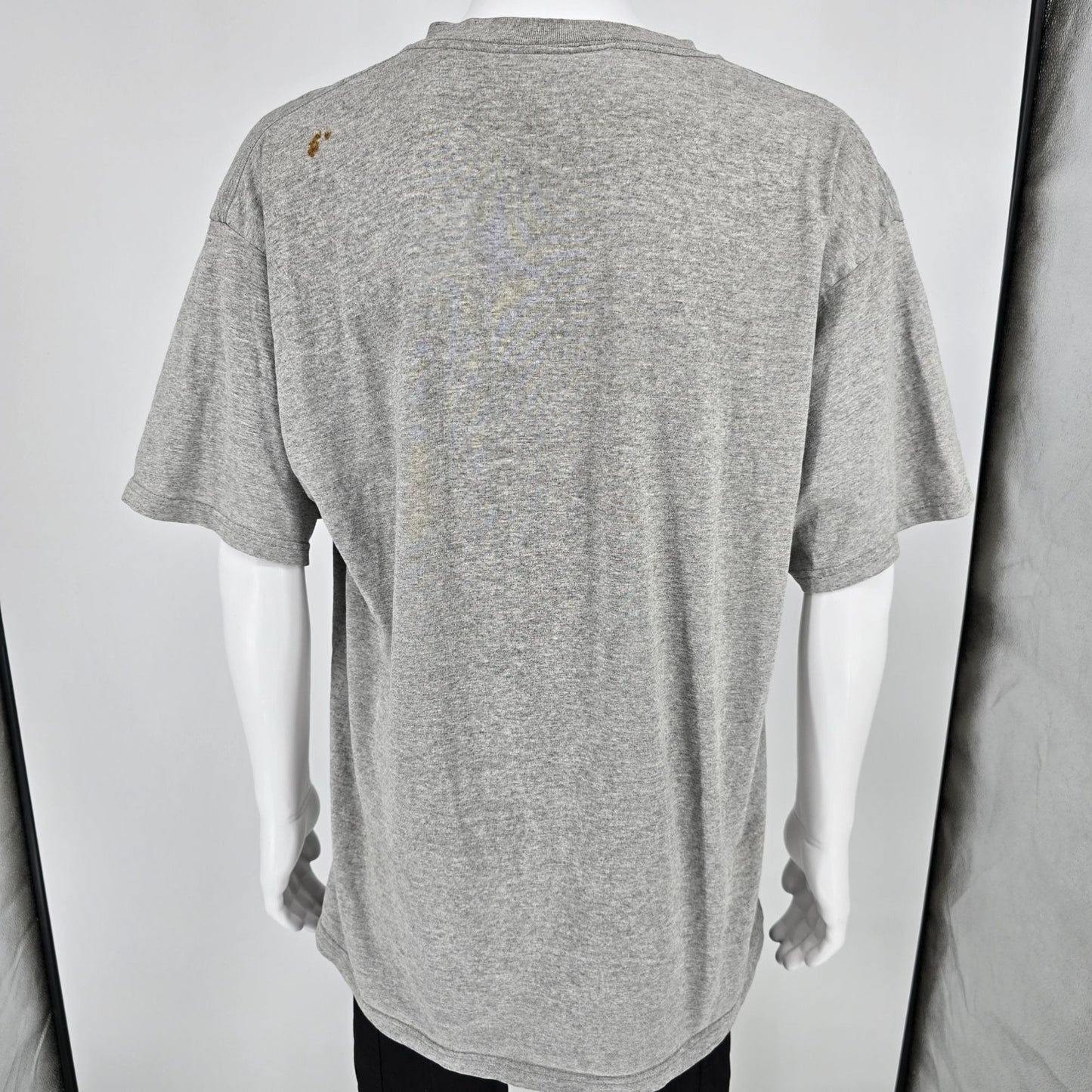 Stained Vintage 1990s Lee Premium Jersey Team Olympus Gray T-Shirt (XL)