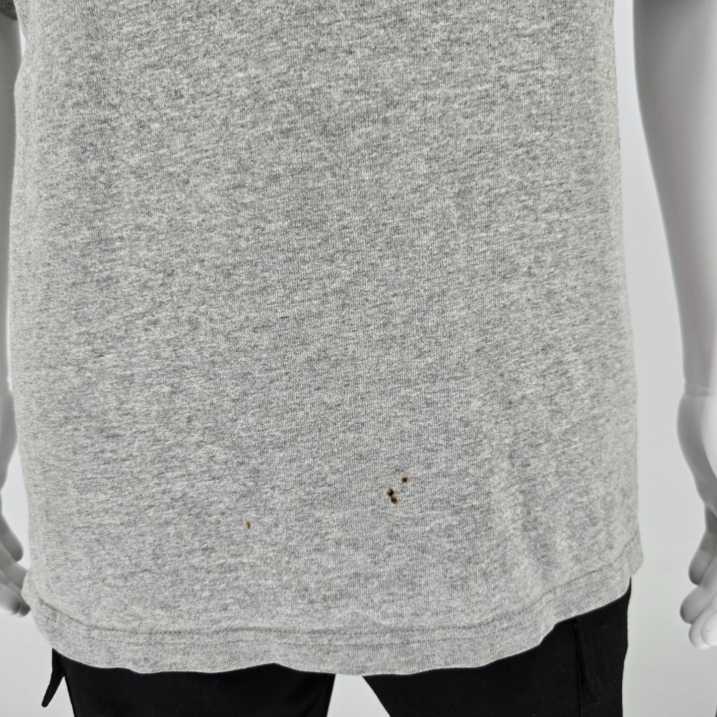 Stained Vintage 1990s Lee Premium Jersey Team Olympus Gray T-Shirt (XL)