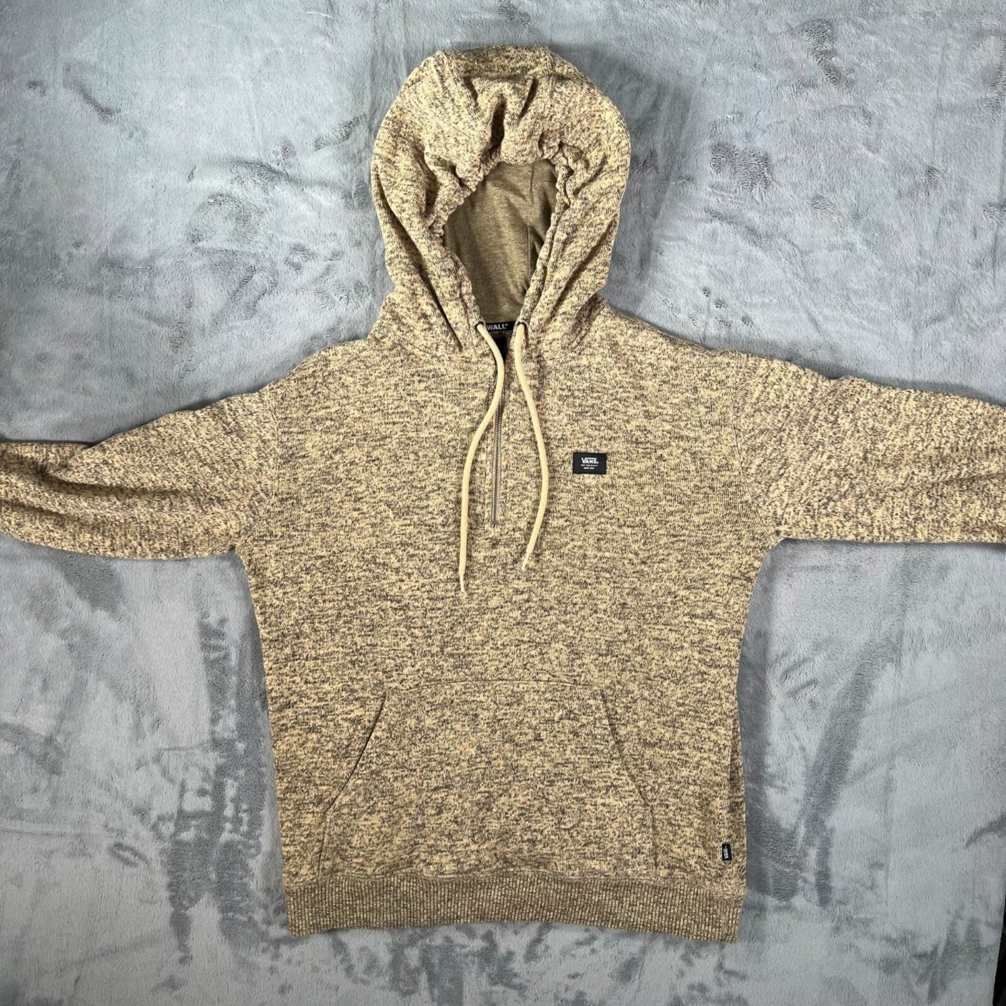 VANS Men's Flurry Half Zip Taupe Pullover Hoodie Fleece Sweater (Medium)