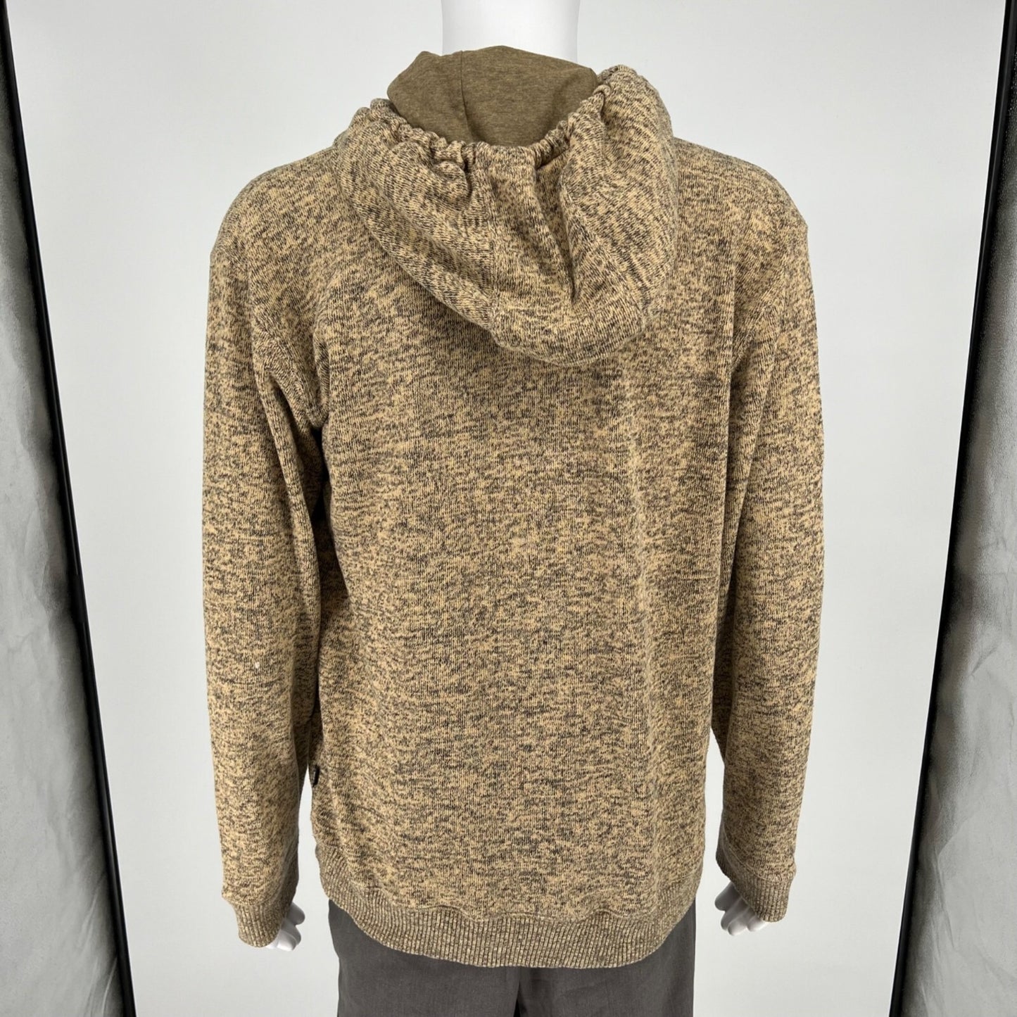 VANS Men's Flurry Half Zip Taupe Pullover Hoodie Fleece Sweater (Medium)