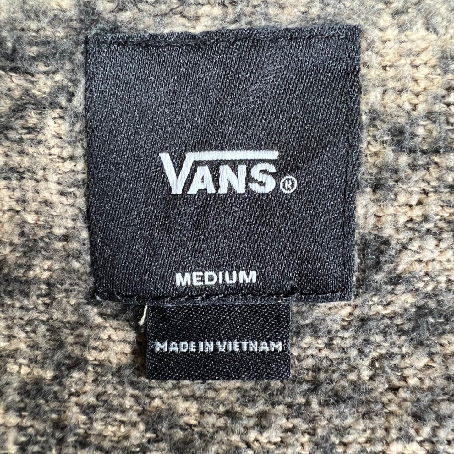 VANS Men's Flurry Half Zip Taupe Pullover Hoodie Fleece Sweater (Medium)
