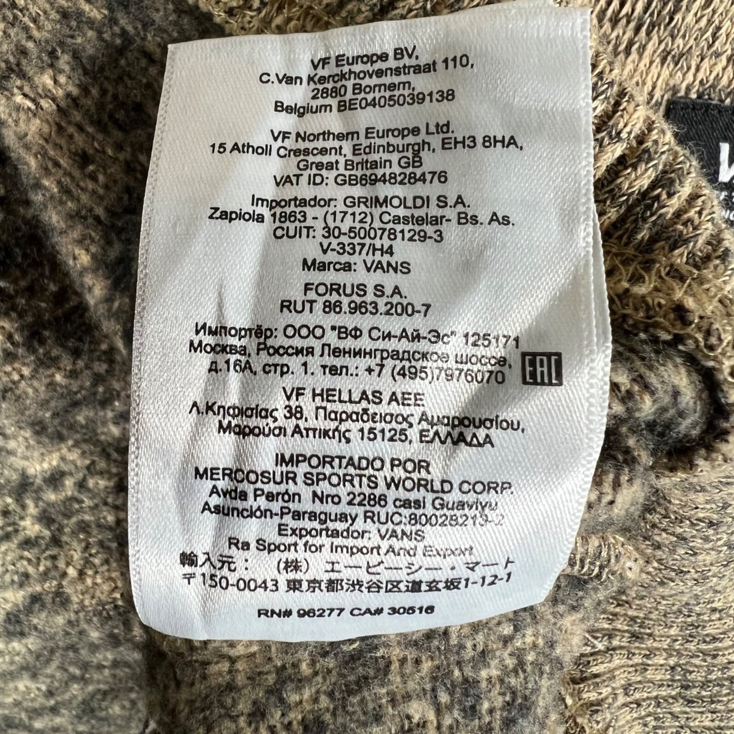 VANS Men's Flurry Half Zip Taupe Pullover Hoodie Fleece Sweater (Medium)