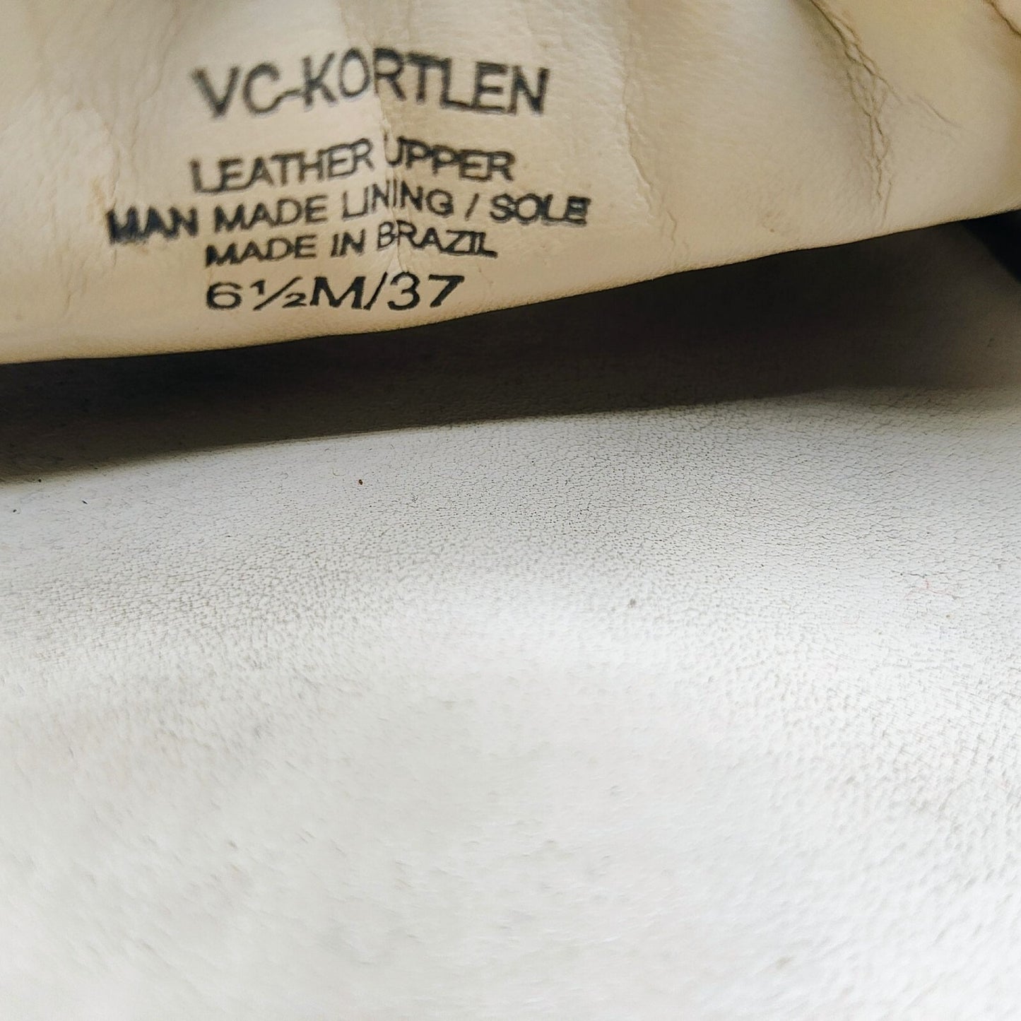 Vince Camuto Women's Kortlen Cream/Off-White Leather Studded Slides (Size 6.5)