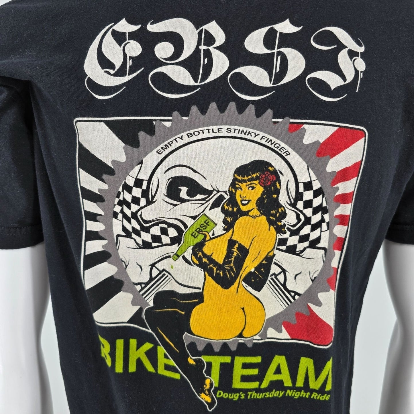 Next Level Apparel Empty Bottle Stinky Finger Bike Team EBSF T-Shirt Black (M)