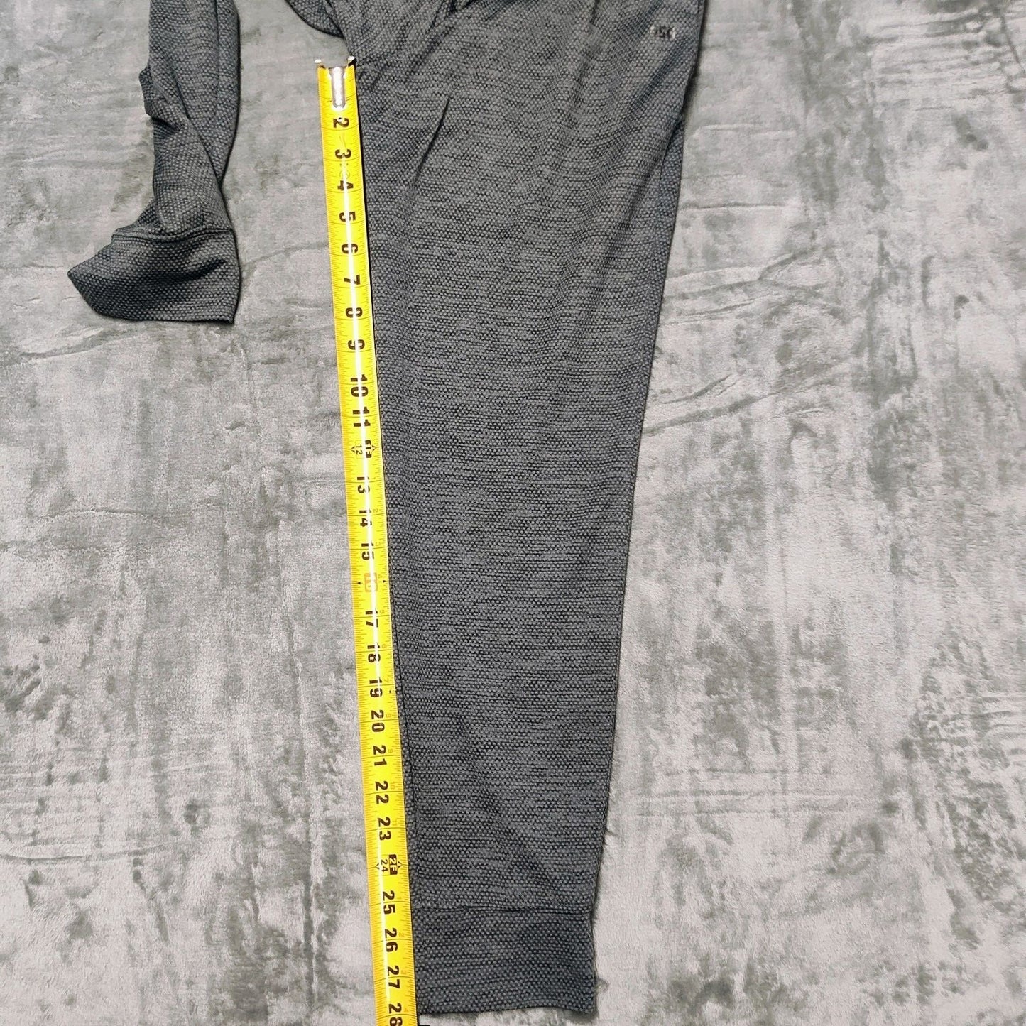 DSG Gray Dot Pattern Drawstring Athletic Pants (Small)