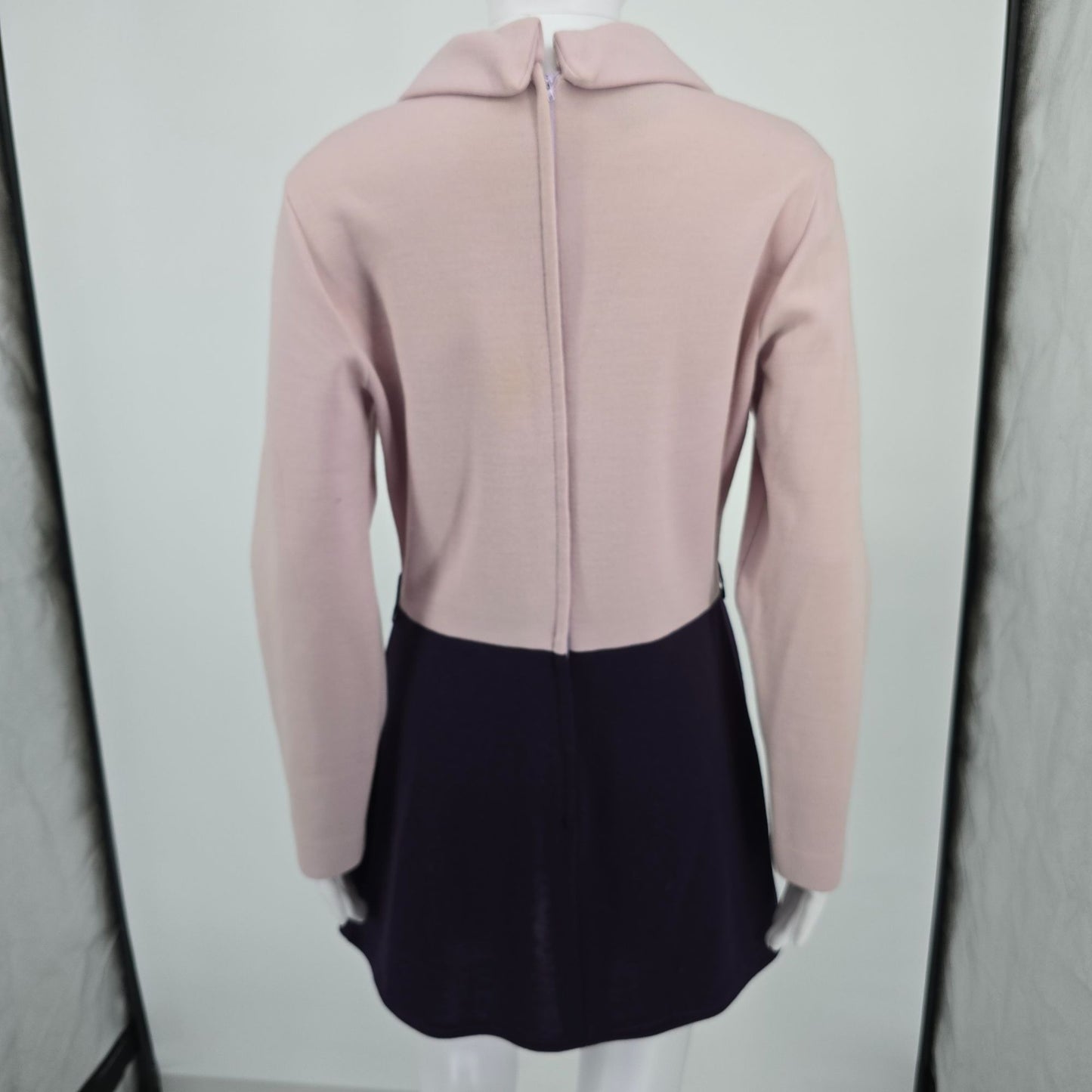 Vintage 1960s Bleeker Street/Jonathan Logan Pink/Purple Mod Mini Dress -M *Flaws