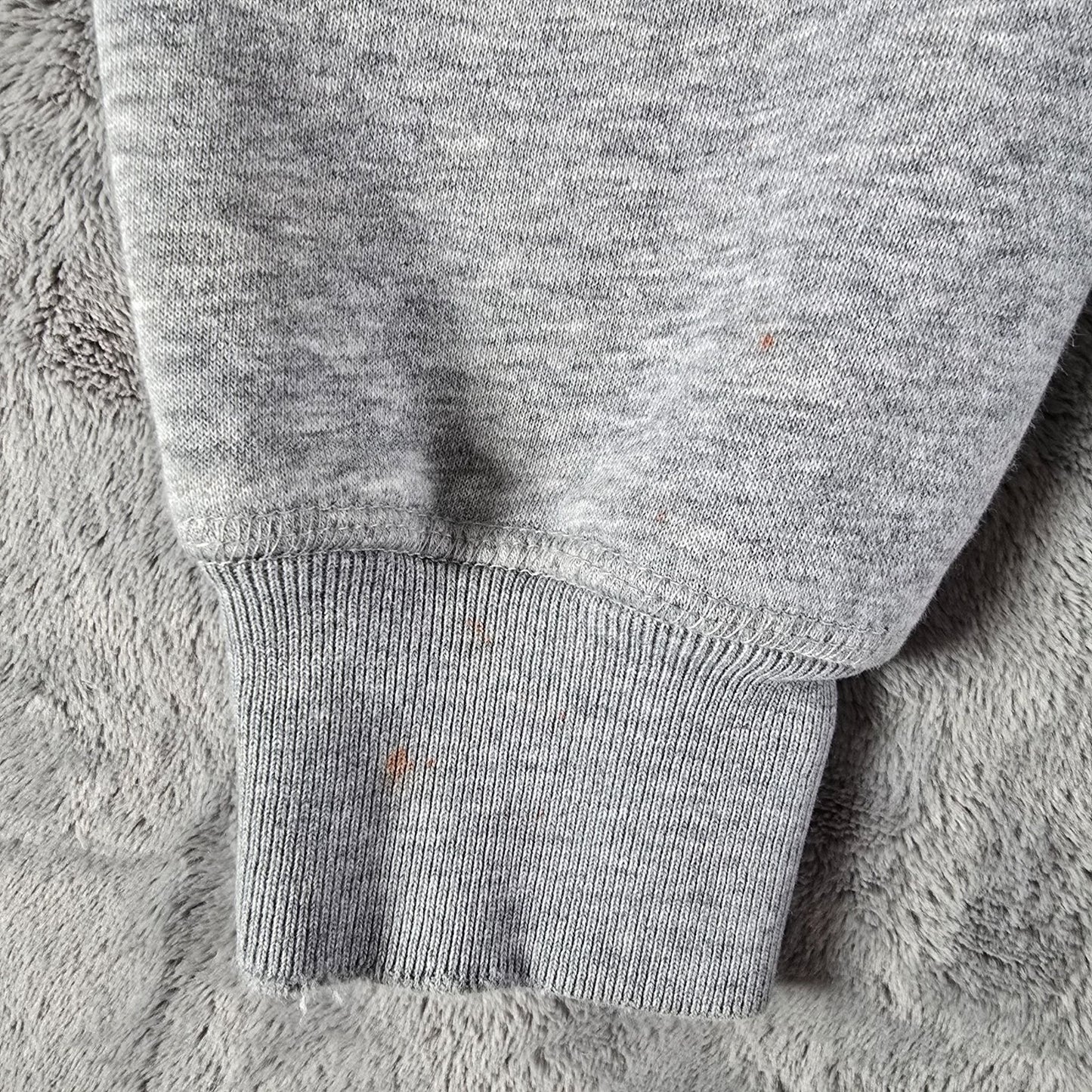 2010s DC Shoes Sherpa-Lined Gray Heather Full-Zip Skate Sweatshirt Hoodie (M)