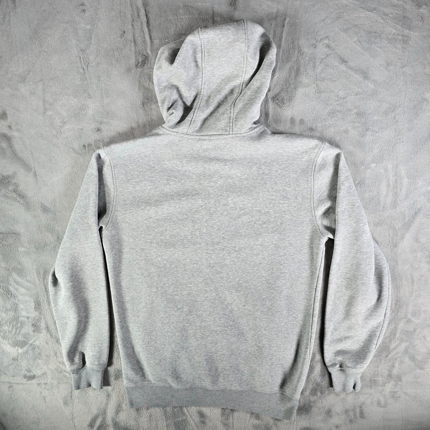 2010s DC Shoes Sherpa-Lined Gray Heather Full-Zip Skate Sweatshirt Hoodie (M)