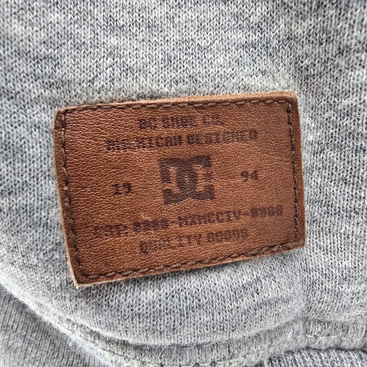 2010s DC Shoes Sherpa-Lined Gray Heather Full-Zip Skate Sweatshirt Hoodie (M)