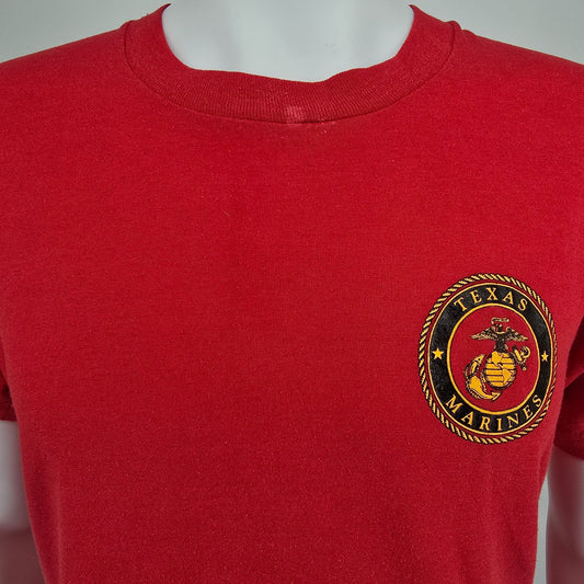 Vintage 1980s Screen Stars Texas Marines "The Few the Proud" T-Shirt (M/L)