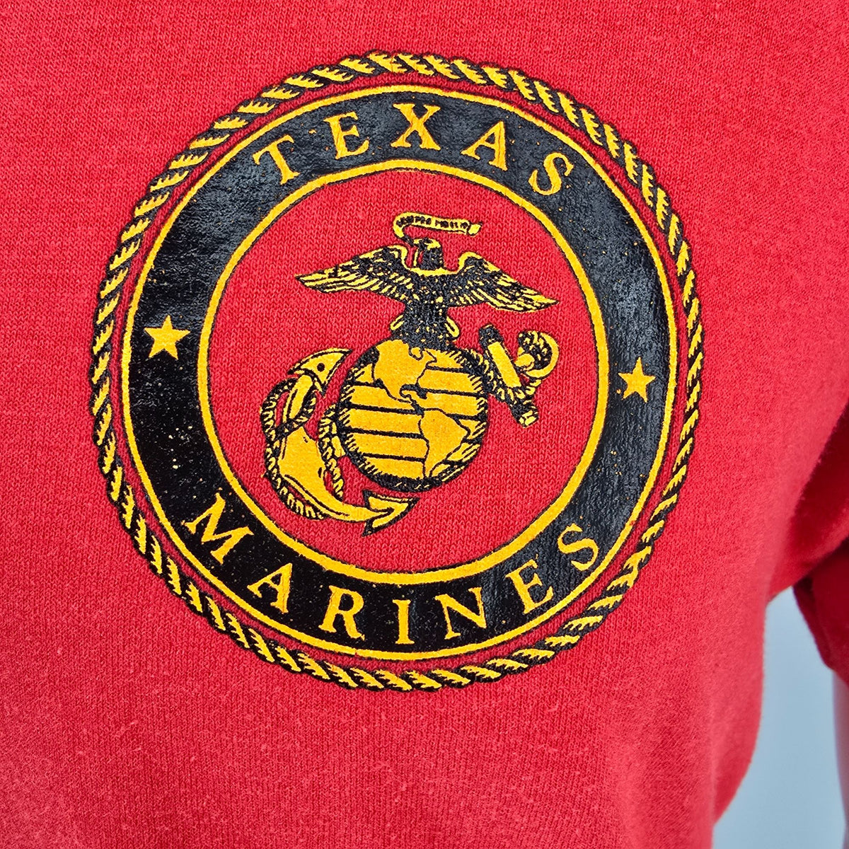 Vintage 1980s Screen Stars Texas Marines "The Few the Proud" T-Shirt (M/L)