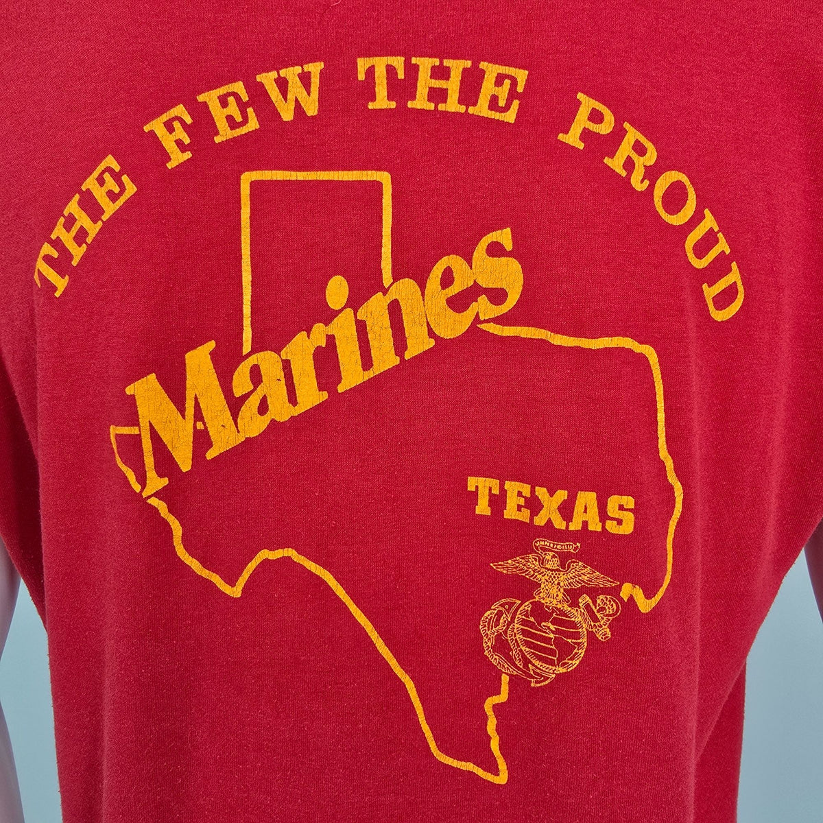 Vintage 1980s Screen Stars Texas Marines "The Few the Proud" T-Shirt (M/L)