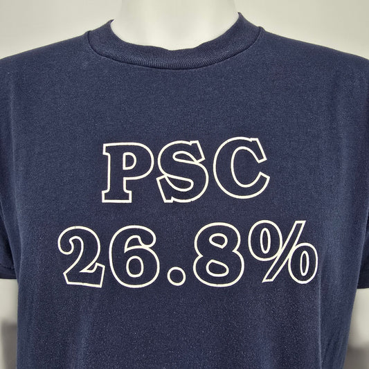 Vintage 1990s Screen Stars Best Navy PSC 26.8% "Let's Do it Again" T-Shirt (L)