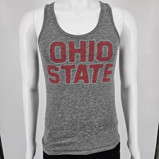 2010s Homage Made in USA Ohio State Retro-Style Gray Tri Blend Tank Top (XS)