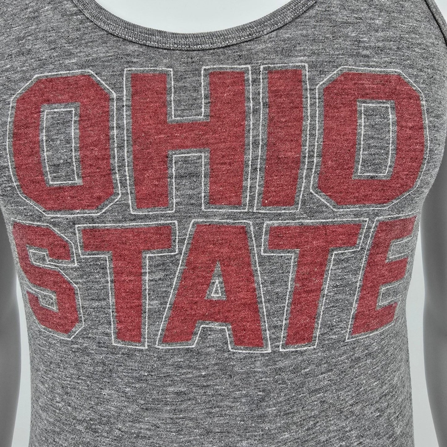 2010s Homage Made in USA Ohio State Retro-Style Gray Tri Blend Tank Top (XS)