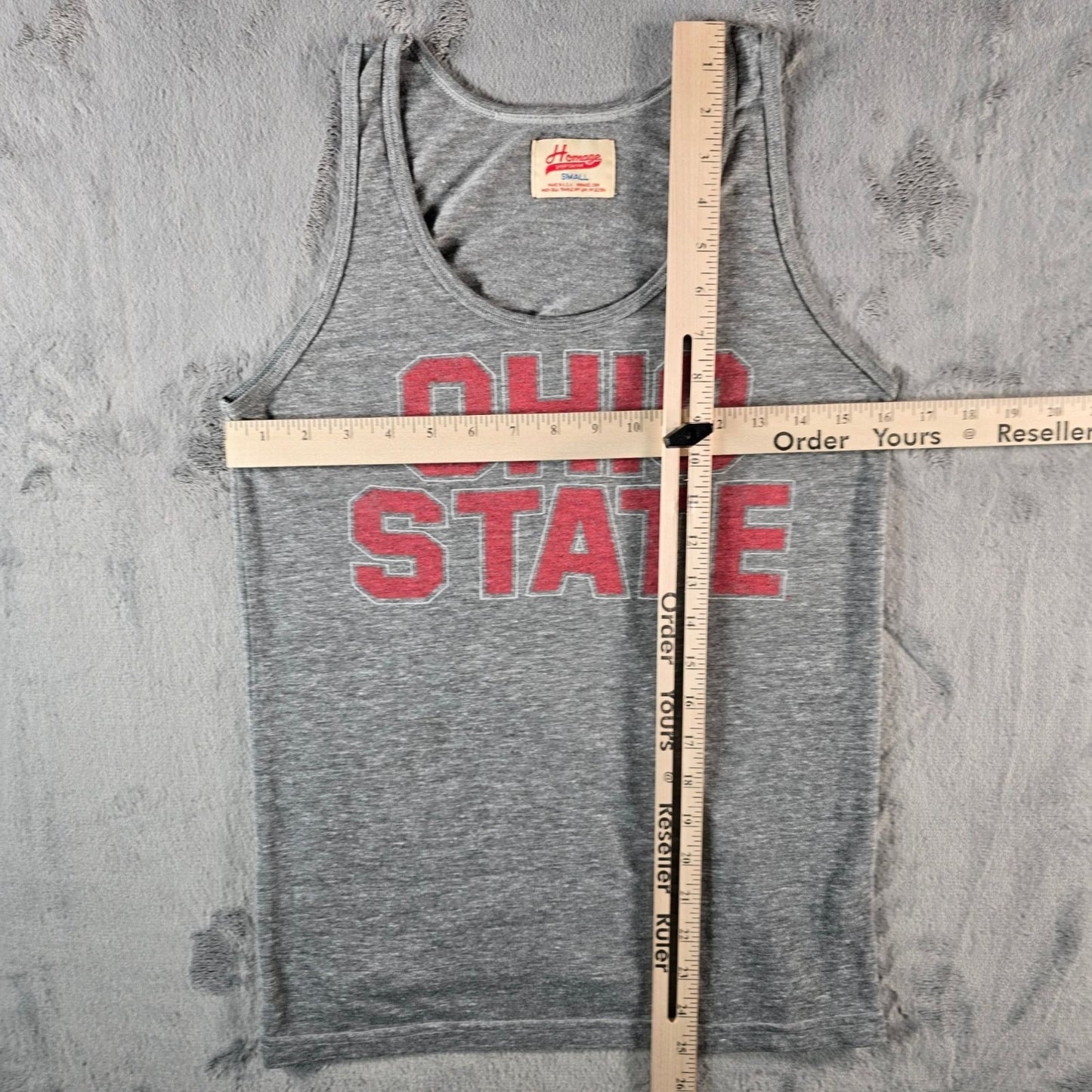 2010s Homage Made in USA Ohio State Retro-Style Gray Tri Blend Tank Top (XS)