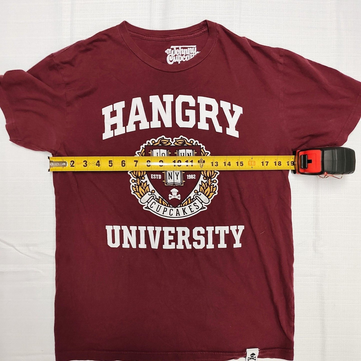 RARE Out of Print Johnny Cupcakes "Hangry University ESTD 1982" T-Shirt (Medium)
