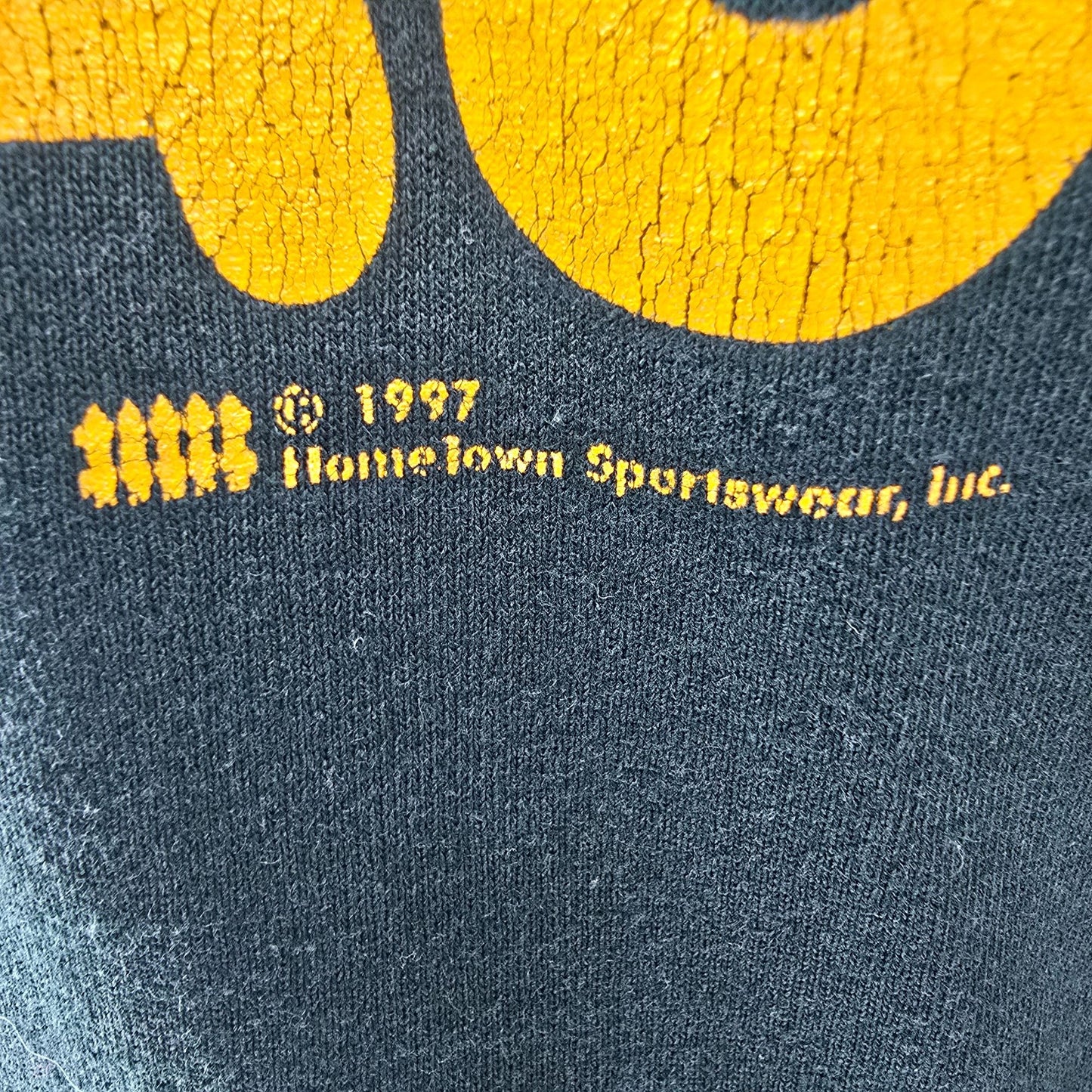 Vintage 1990s Fruit of the Loom Best Porter's Piranhas Green T-Shirt (L)