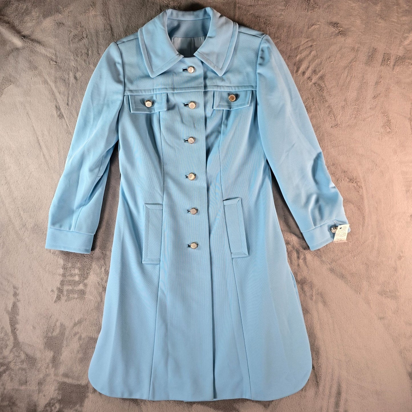 Vintage 1970s Voyager West by Youthcraft Custom-Ette A-Line Mod Dress Coat (S)