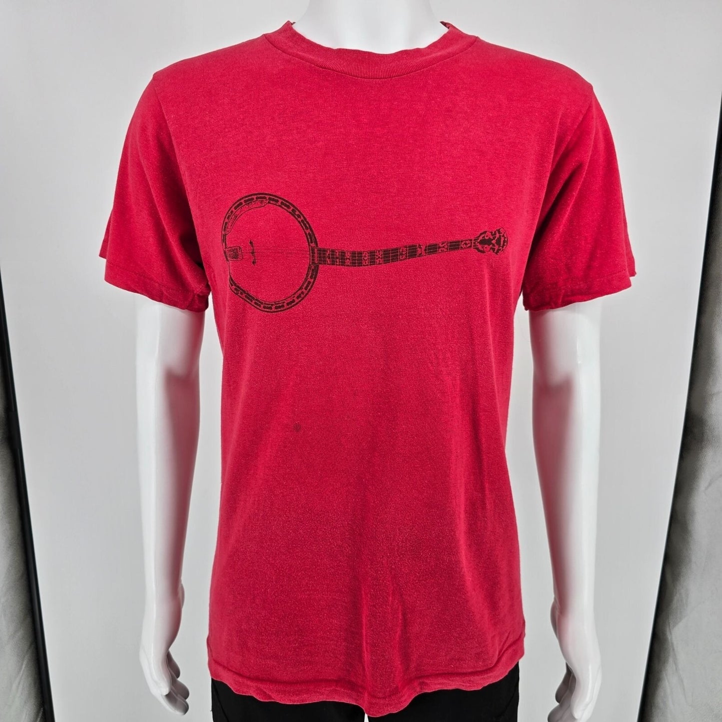 Vintage 1977 National Flatpicking Championship Winfield Kansas Banjo T-Shirt (L)