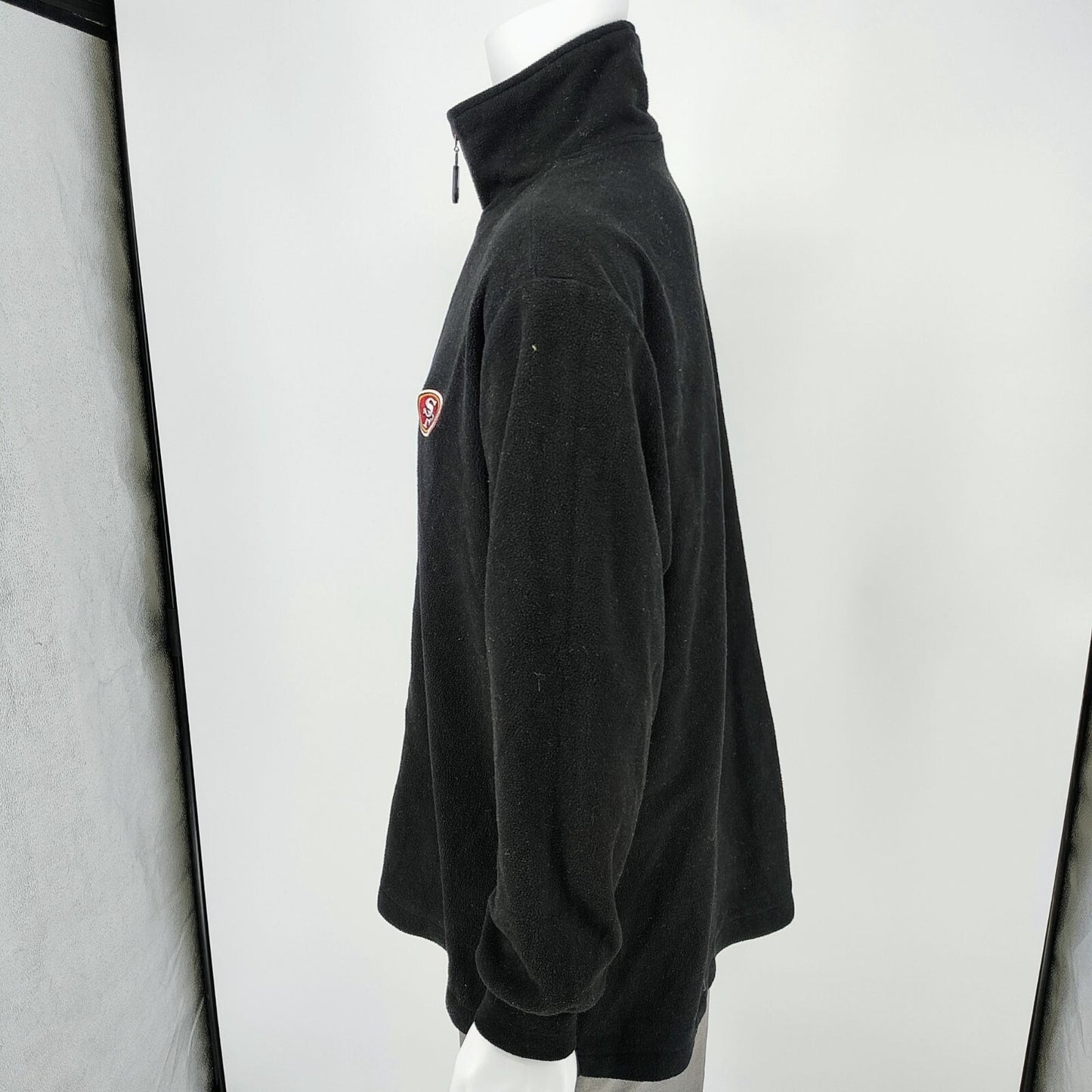 San Francisco 49ers NFL SI Black Full-Zip Polyester Fleece Jacket (Womens XL)
