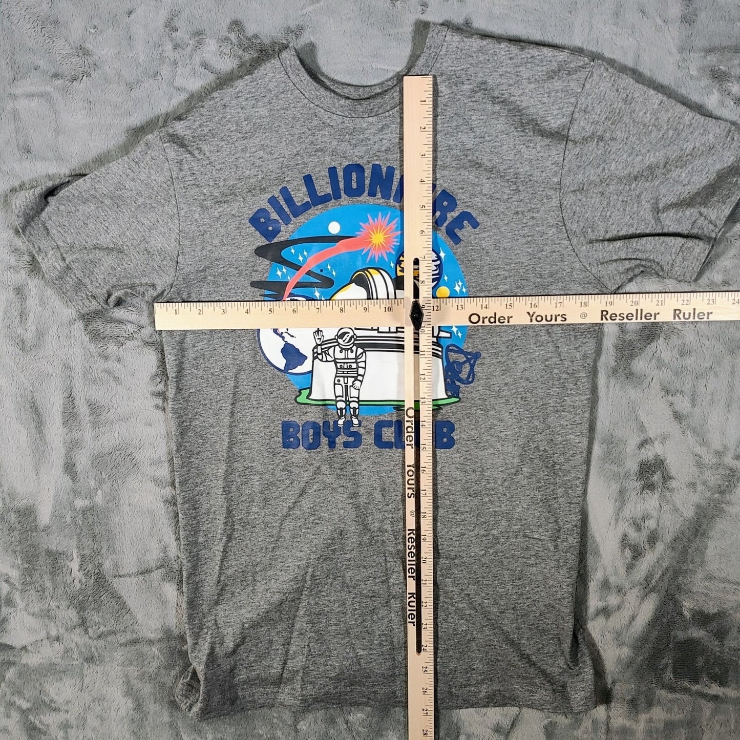 Billionaire Boys Club Observatory Gray Graphic Space-Themed T-Shirt (Small)
