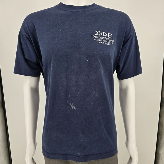 Vintage 1996 ΣΦΕ Sigma Phi Epsilon Alabama Zeta Paradise Regained T-Shirt (XL)