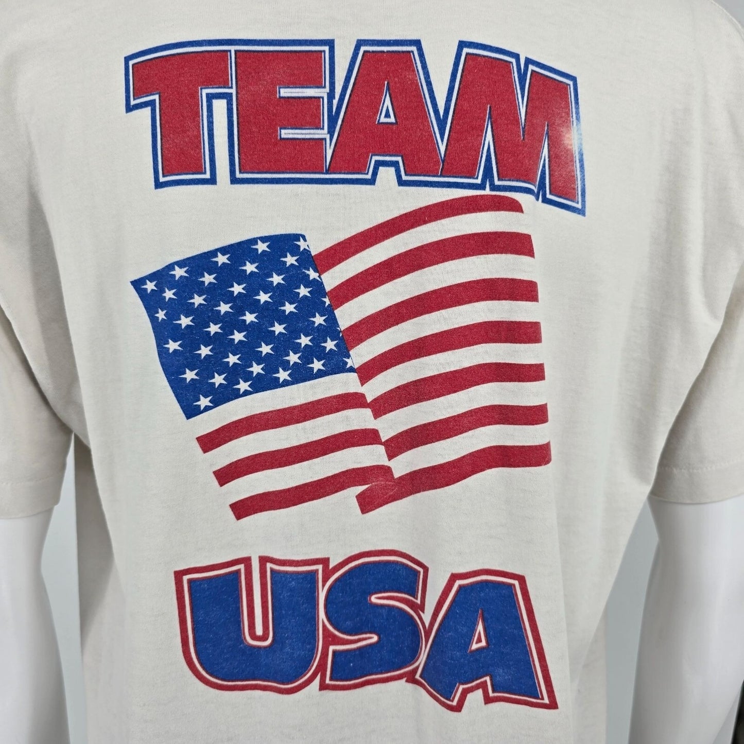 Vintage 1990s Team USA Roller Hockey World Championships White T-Shirt (XL)