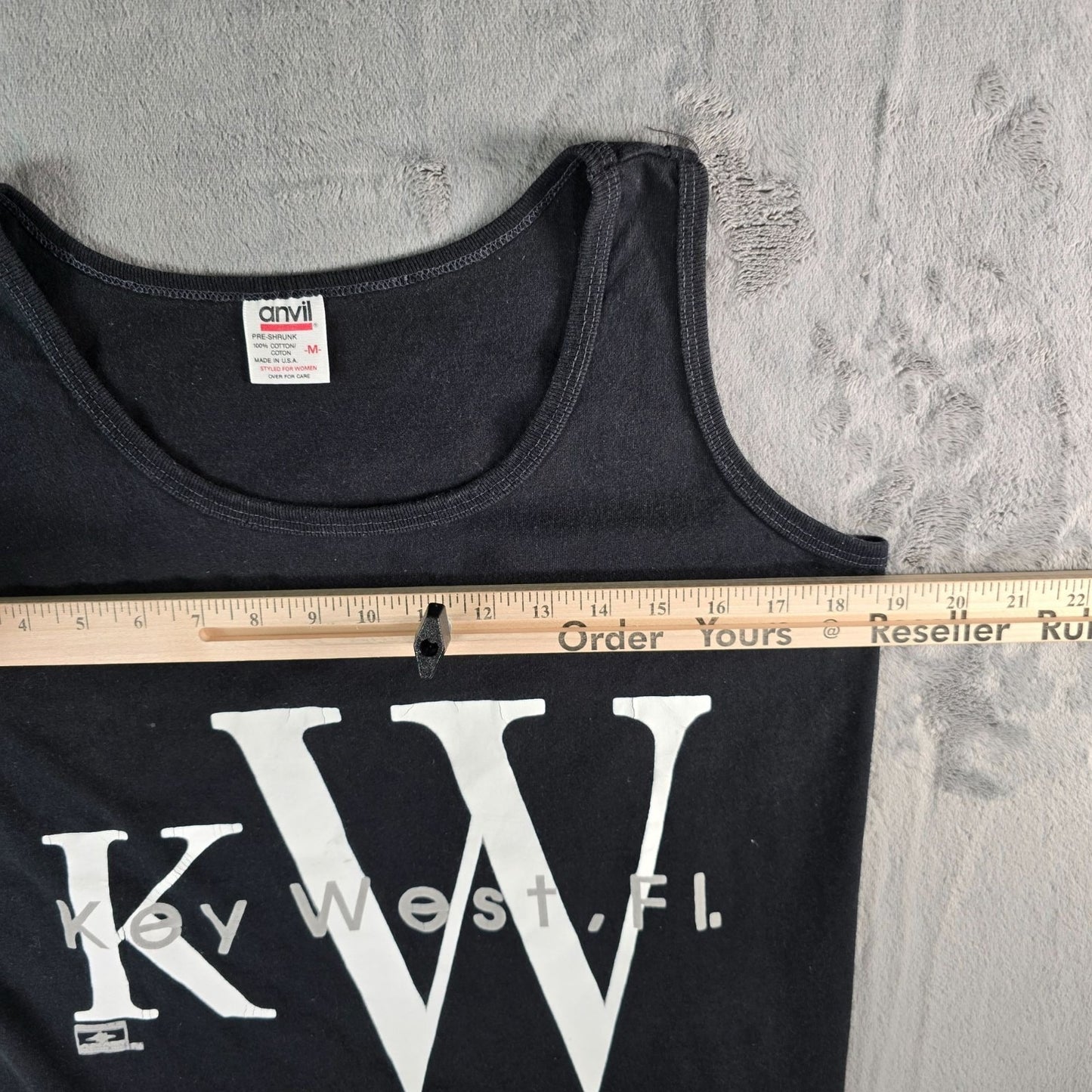 Vintage 1990s "KW" Key West Florida Made in USA Women's Tank Top (Medium)