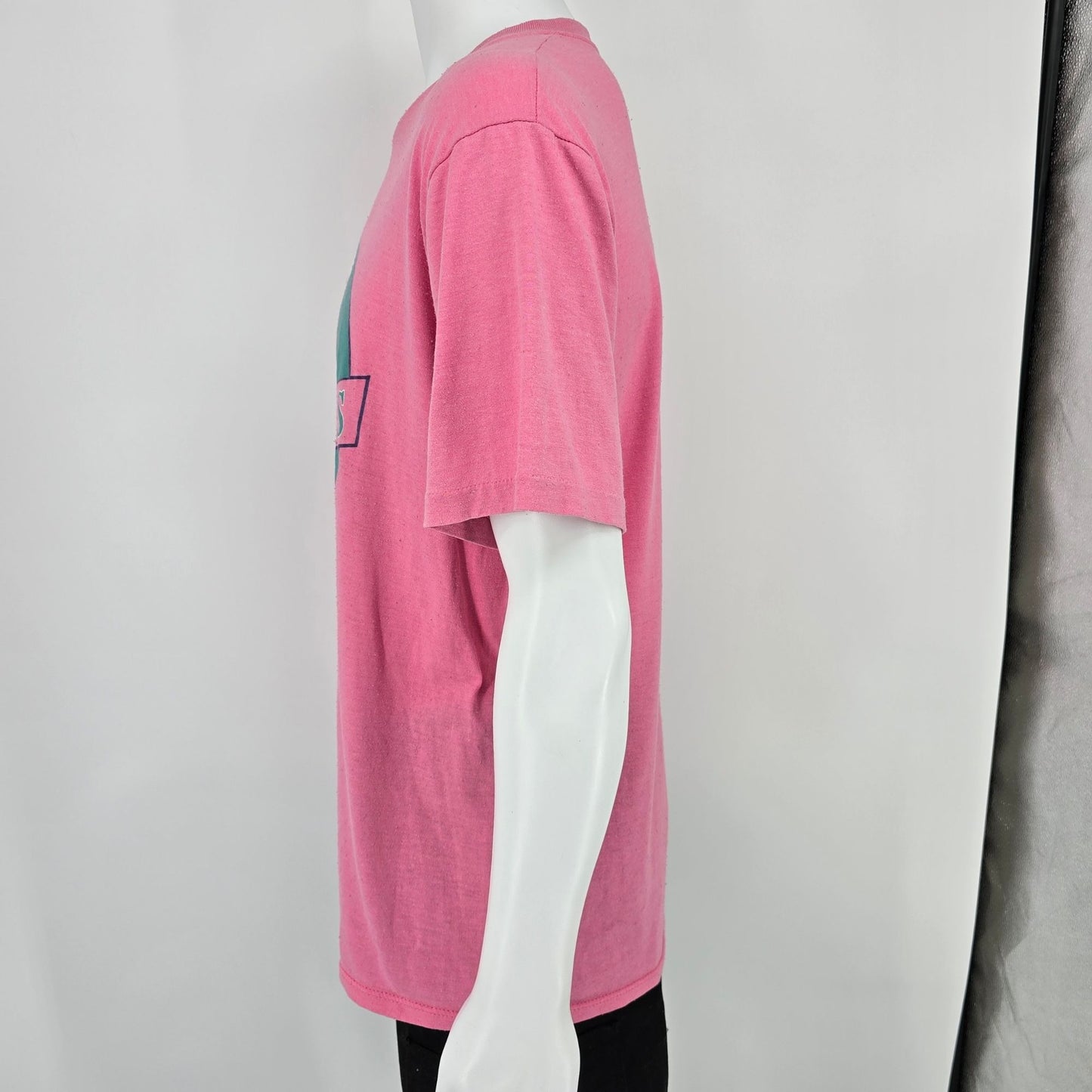 Vintage 1989 Velva Sheen Pink Eastern's Grand Finals Cheerleading T-Shirt (L)