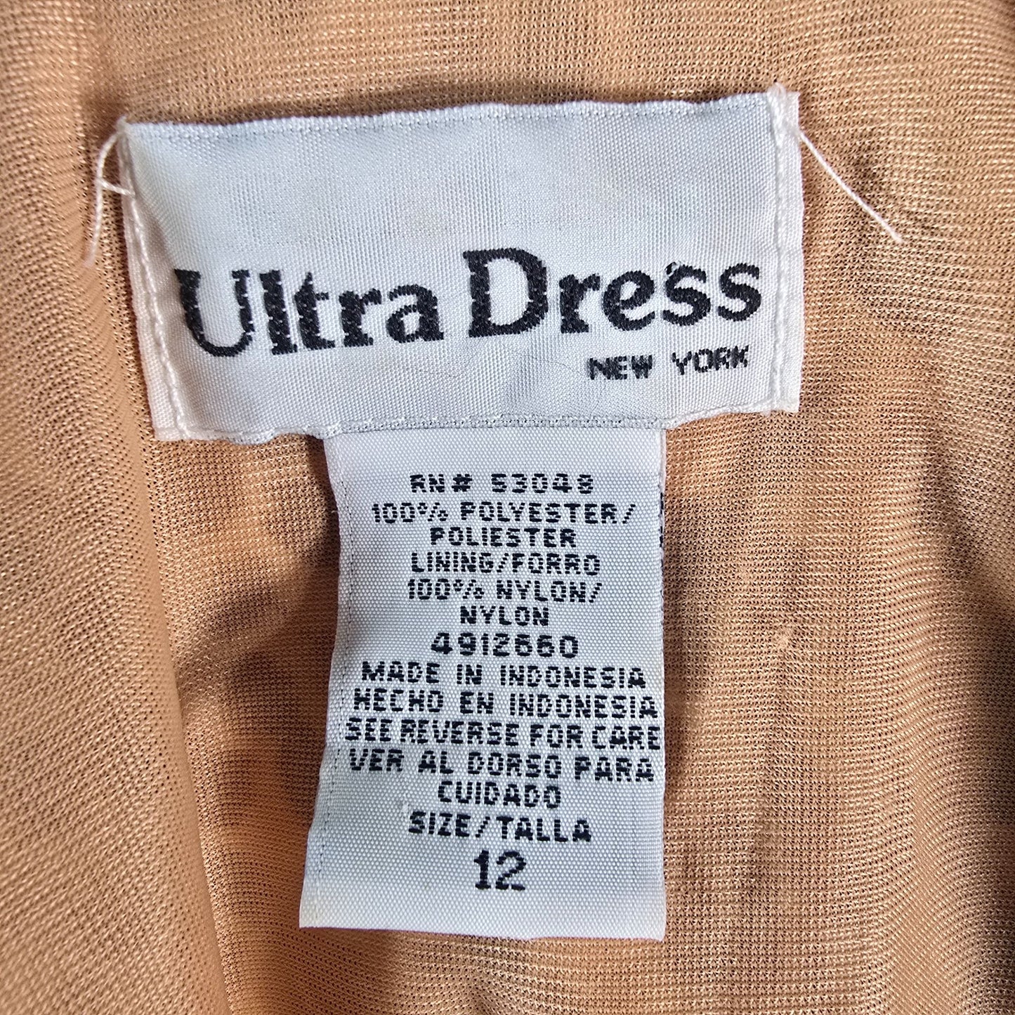 Vintage 1990s Ultra Dress New York Leopard Print Sleeveless Maxi Dress (12/L)