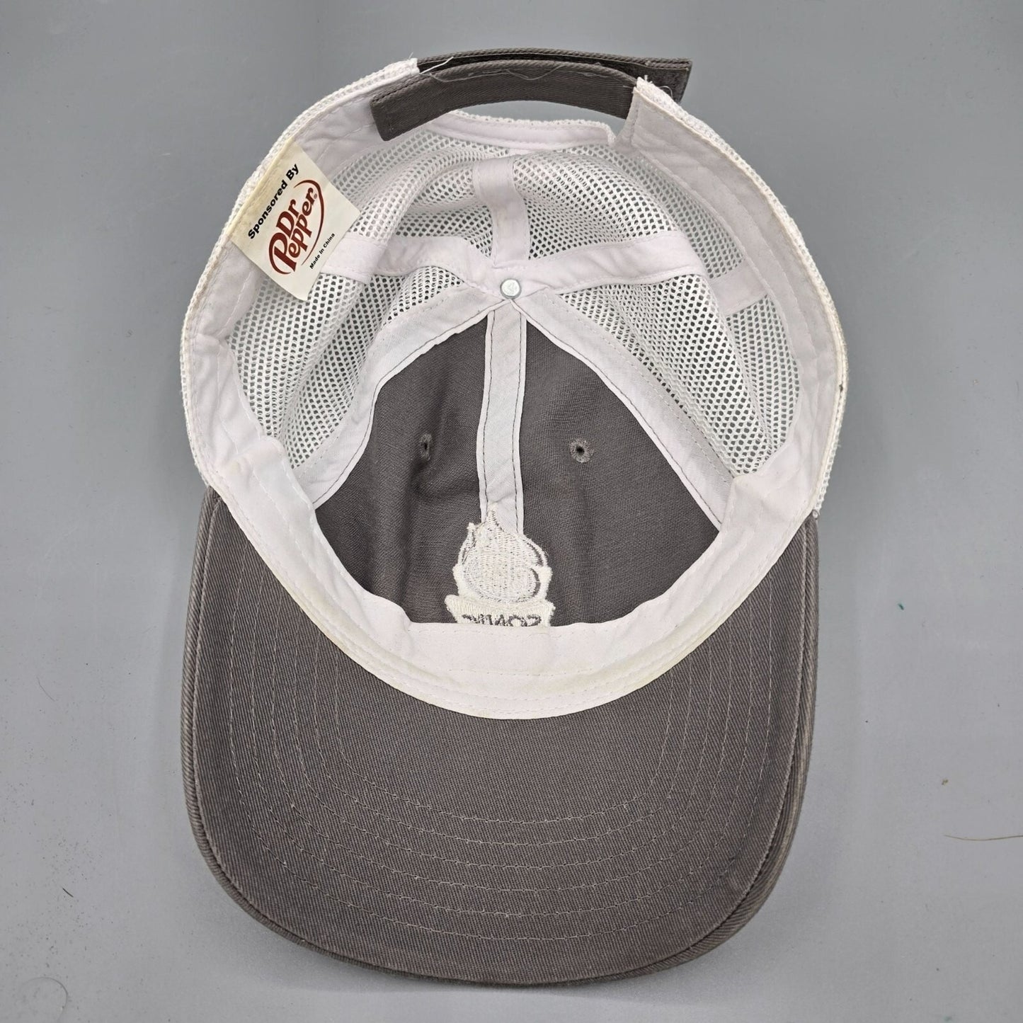 Dr Pepper Sonic Games 2023 Semifinalist Gray and White Mesh Back Dad Hat *Flaw