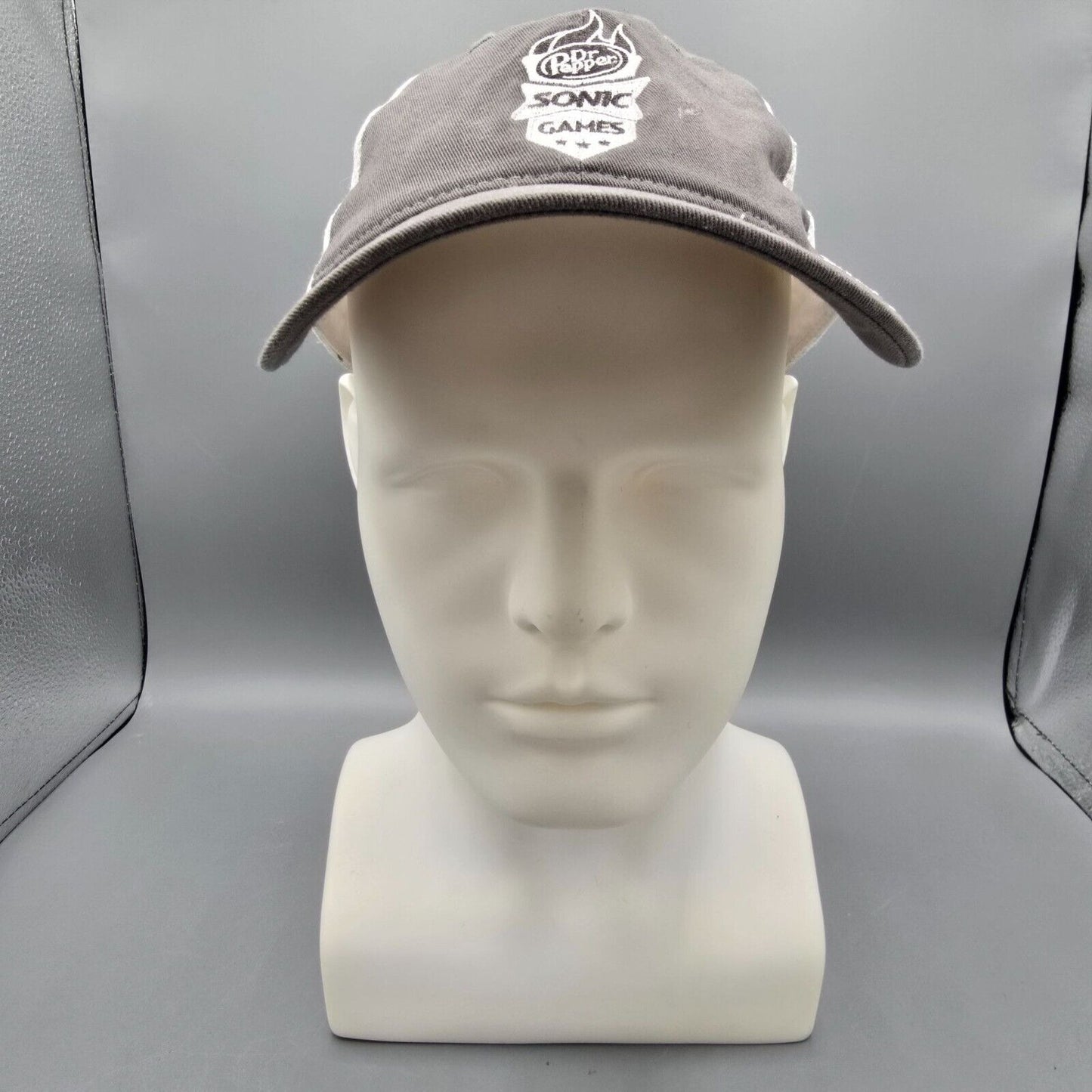Dr Pepper Sonic Games 2023 Semifinalist Gray and White Mesh Back Dad Hat *Flaw