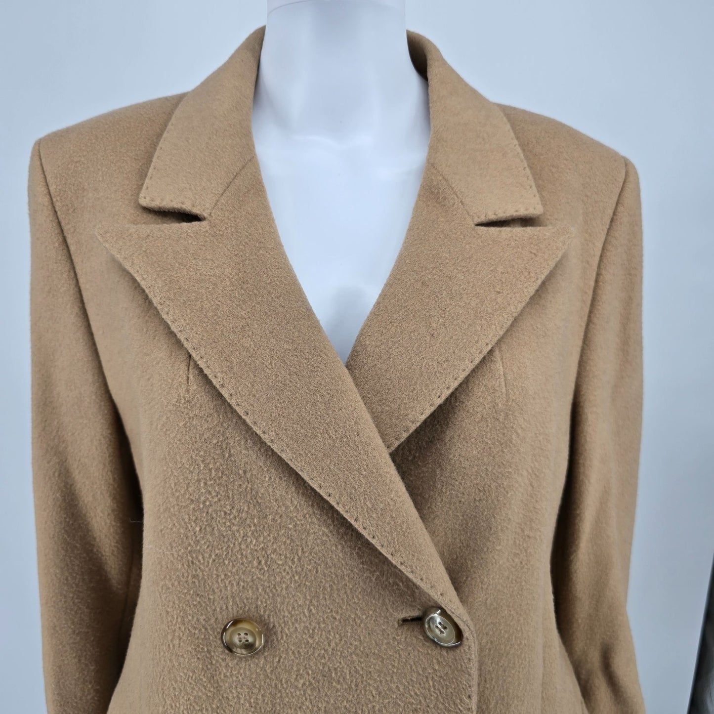 Vintage 1980s di Benedetto Made in Italy Cashmere Blend Double-Breasted Coat (L)